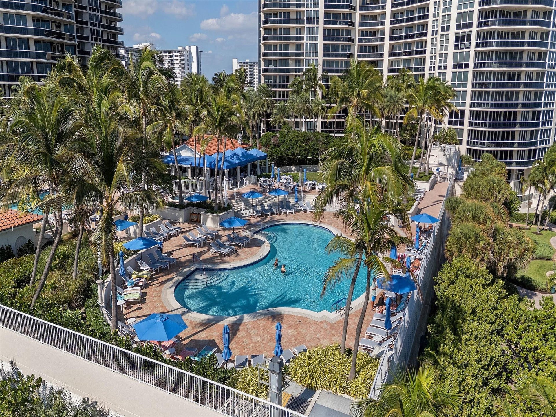 3200 N Ocean Boulevard, #2505, Fort Lauderdale, FL 33308 Resort Pool Area with Snack Bar