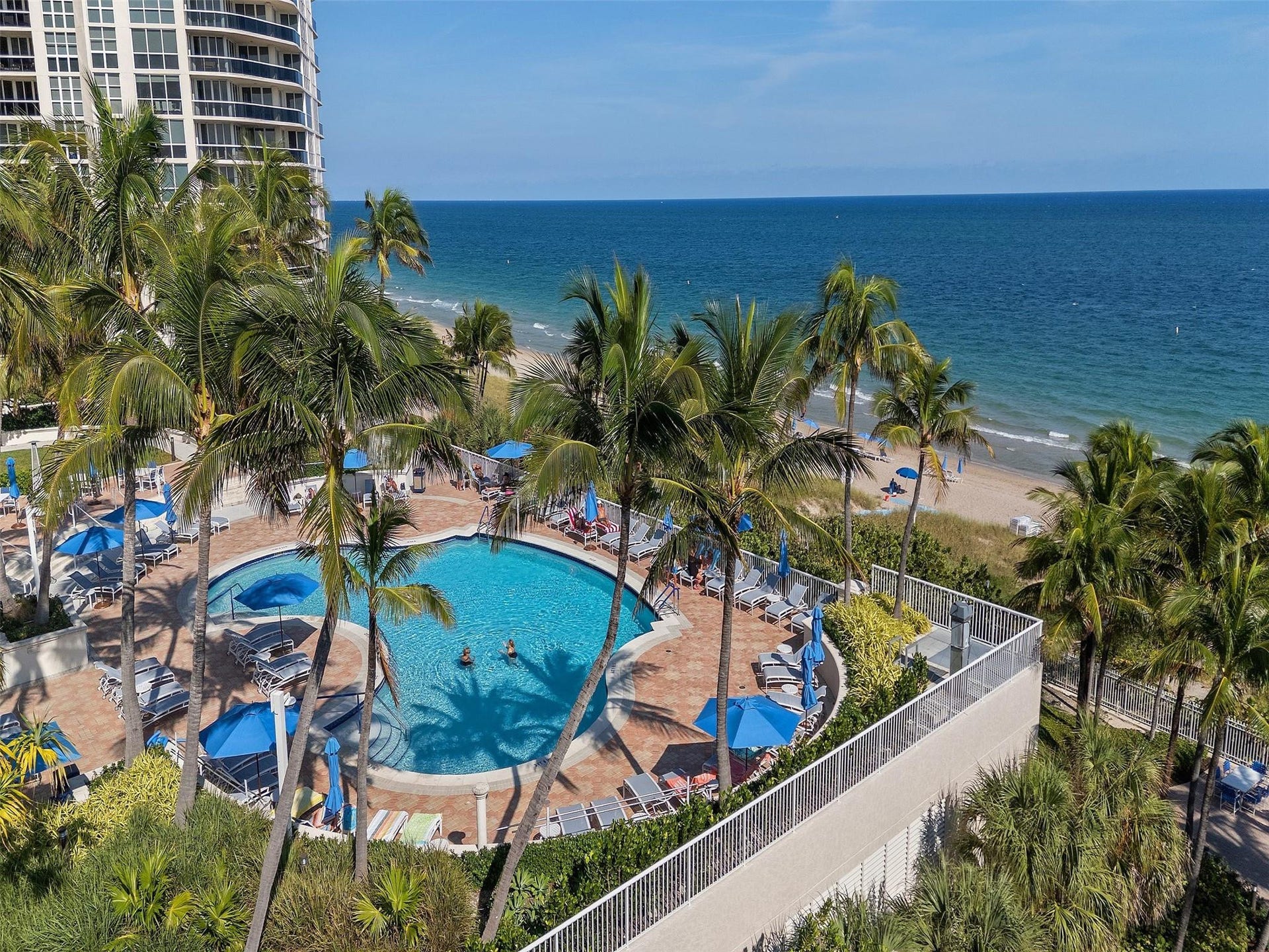 3200 N Ocean Boulevard, #2505, Fort Lauderdale, FL 33308 Resort Pool Area with Snack Bar