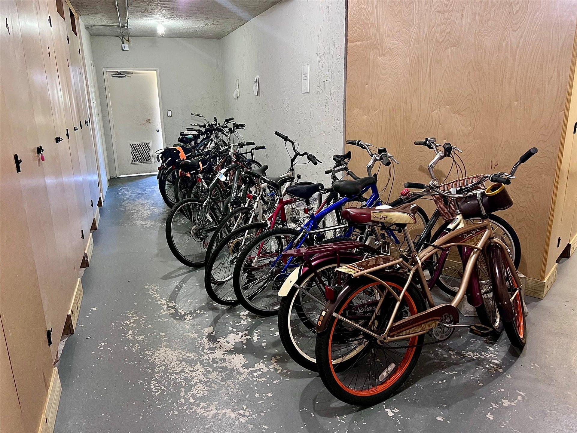 Bike storage off the lobby...