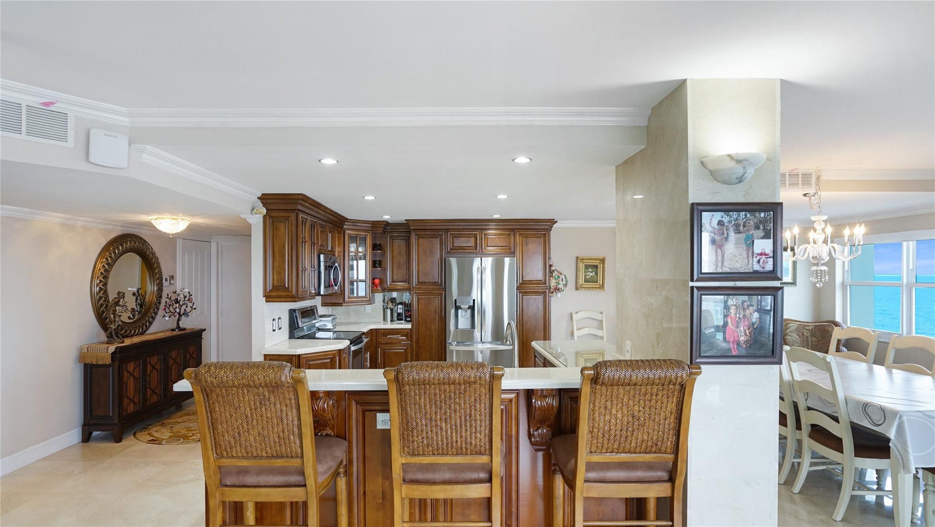 3410 Galt Ocean Drive, #802 N, Fort Lauderdale, FL 33308 The double door entrance is to the left of the kitchen.