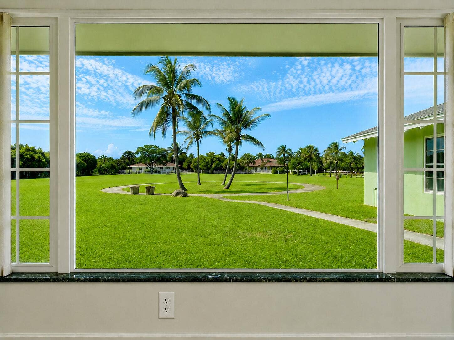 Luxurious view across acres to nearest n