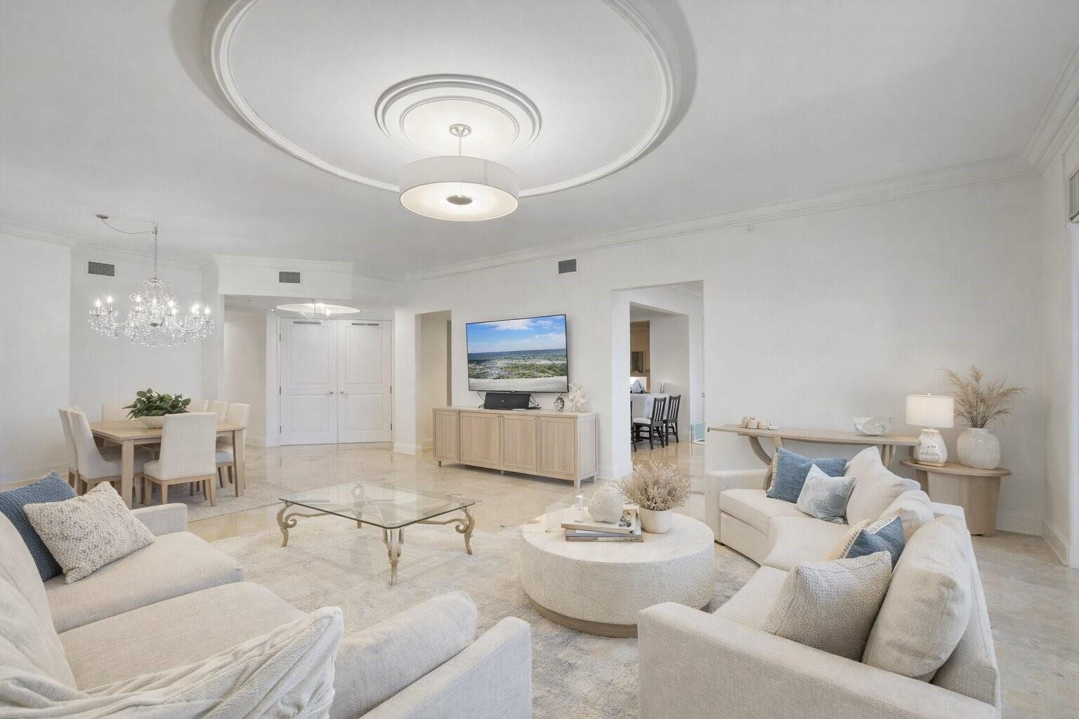 Virtually staged Coastal Modern Furnishings