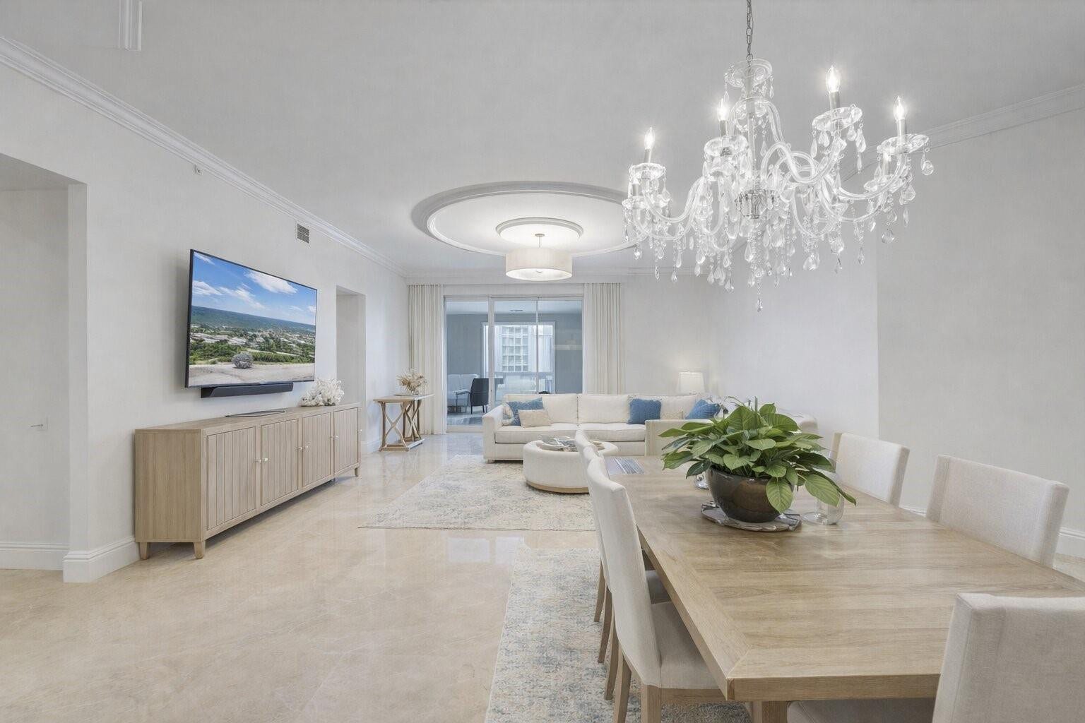 Virtually staged Coastal Modern Furnishings