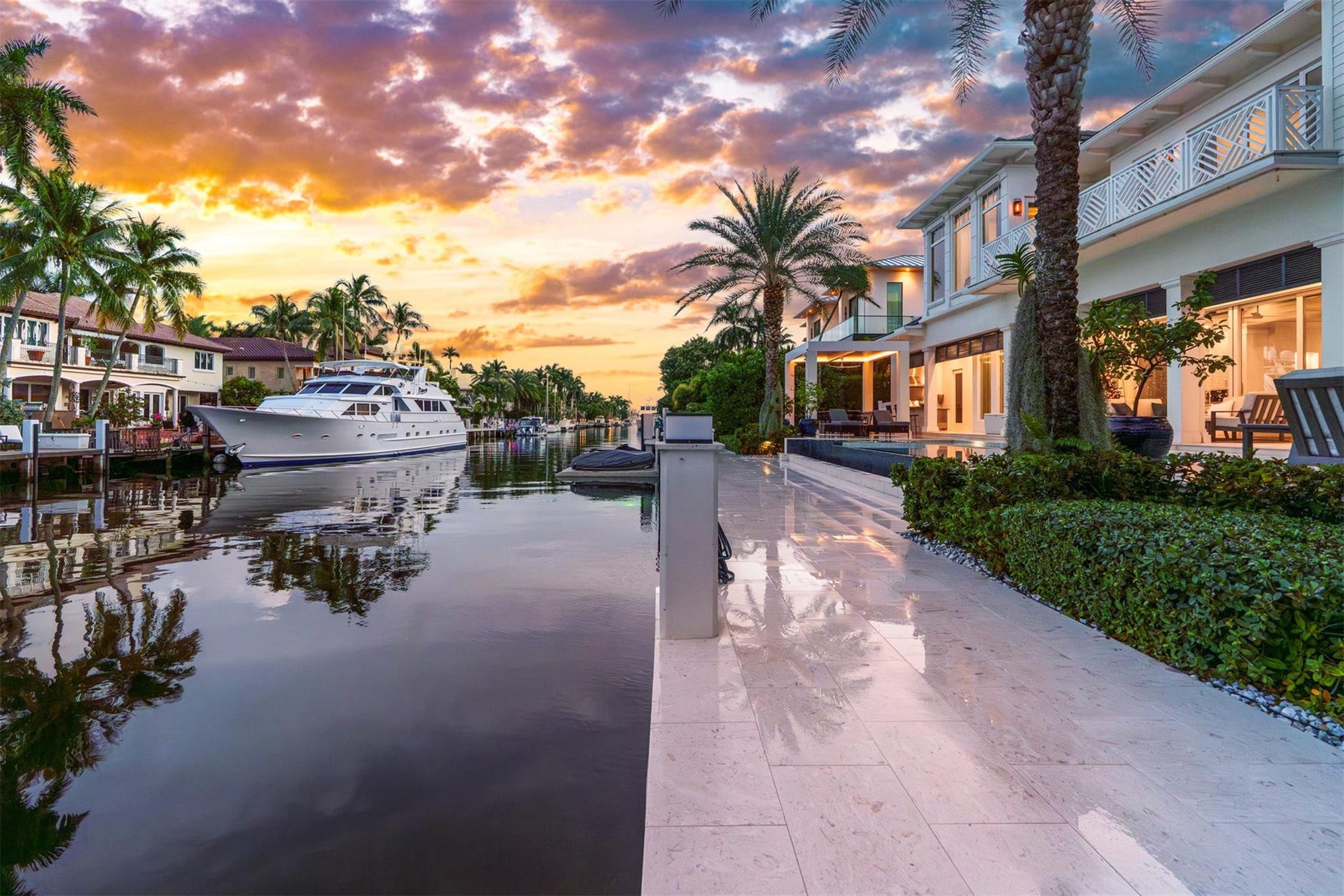 Enjoy sunset swims and views of the water.