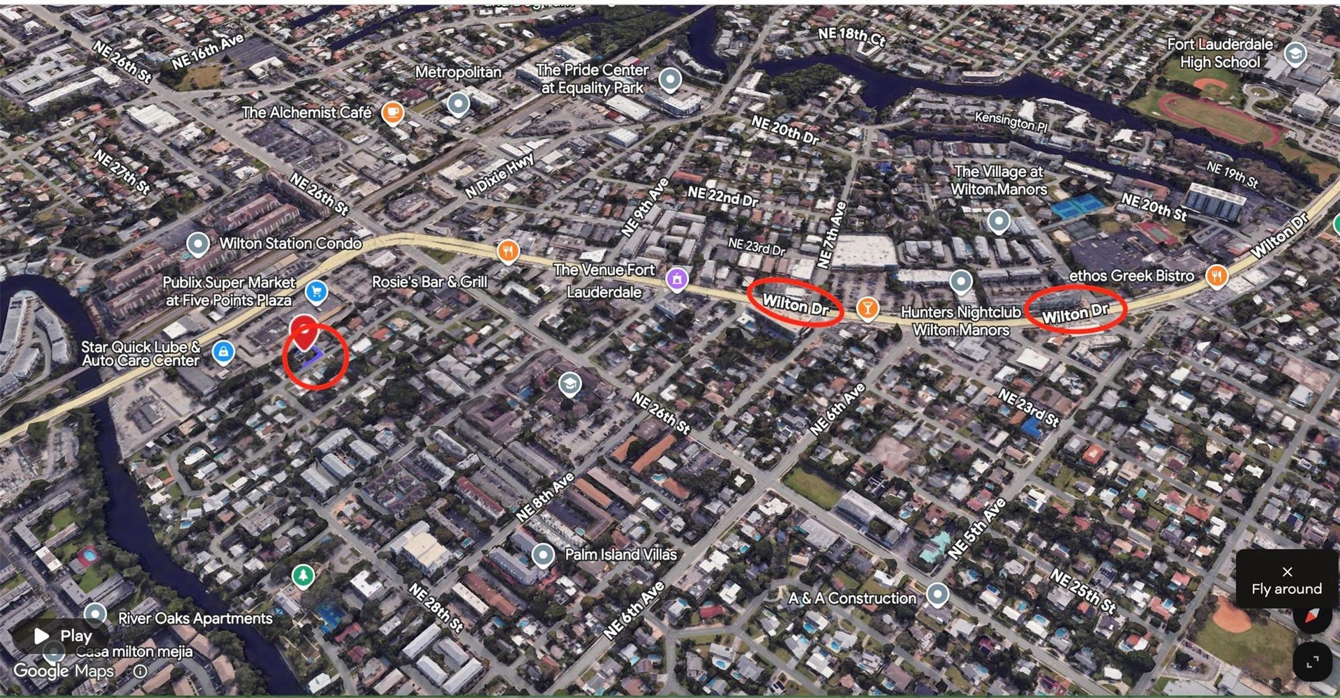 2708 NE 10th Terrace, Wilton Manors, FL 33334 1 block off "The Drive"