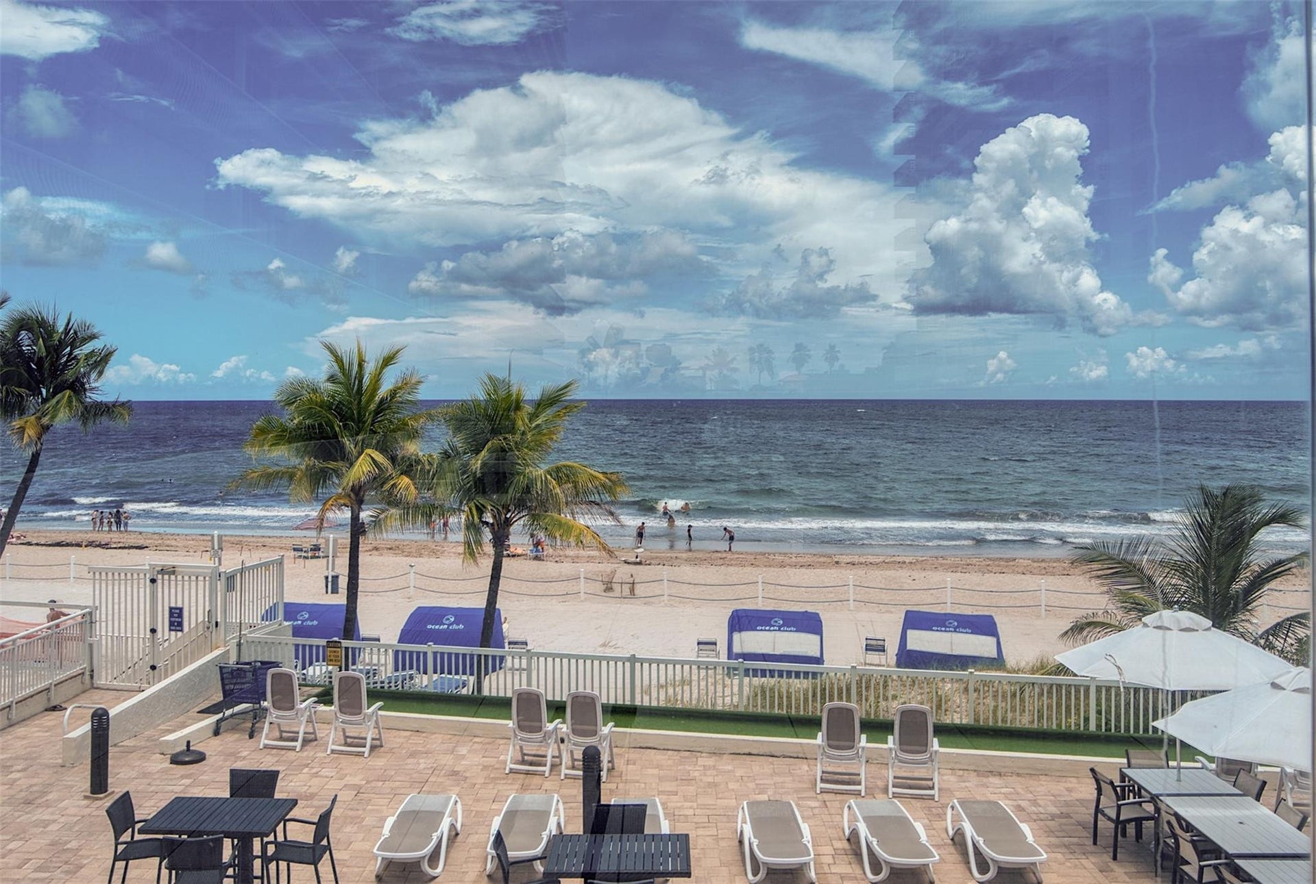 Beach Patio, Bocce Court and Beach Cabanas