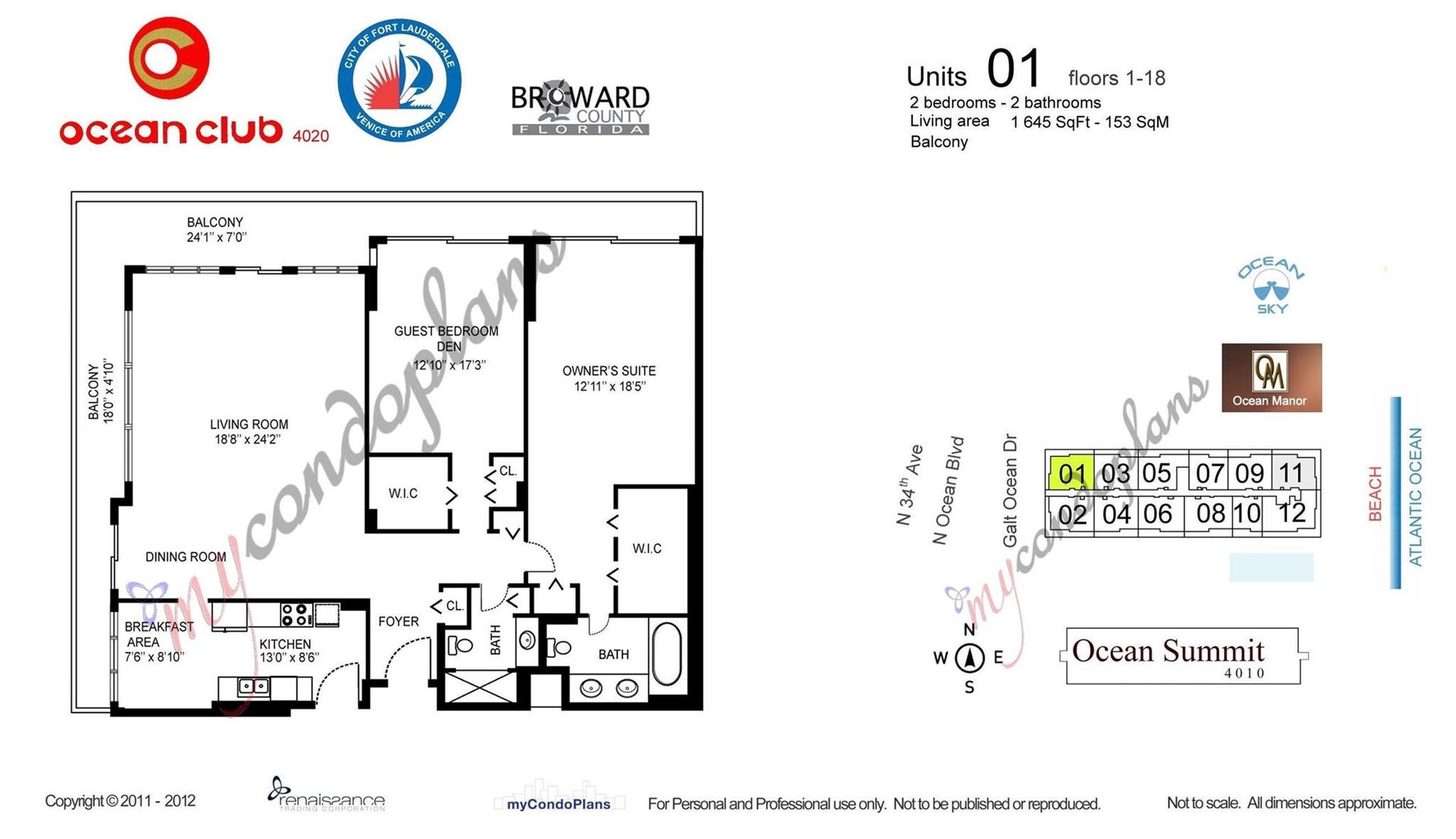 Unit 1001 Floor Plan