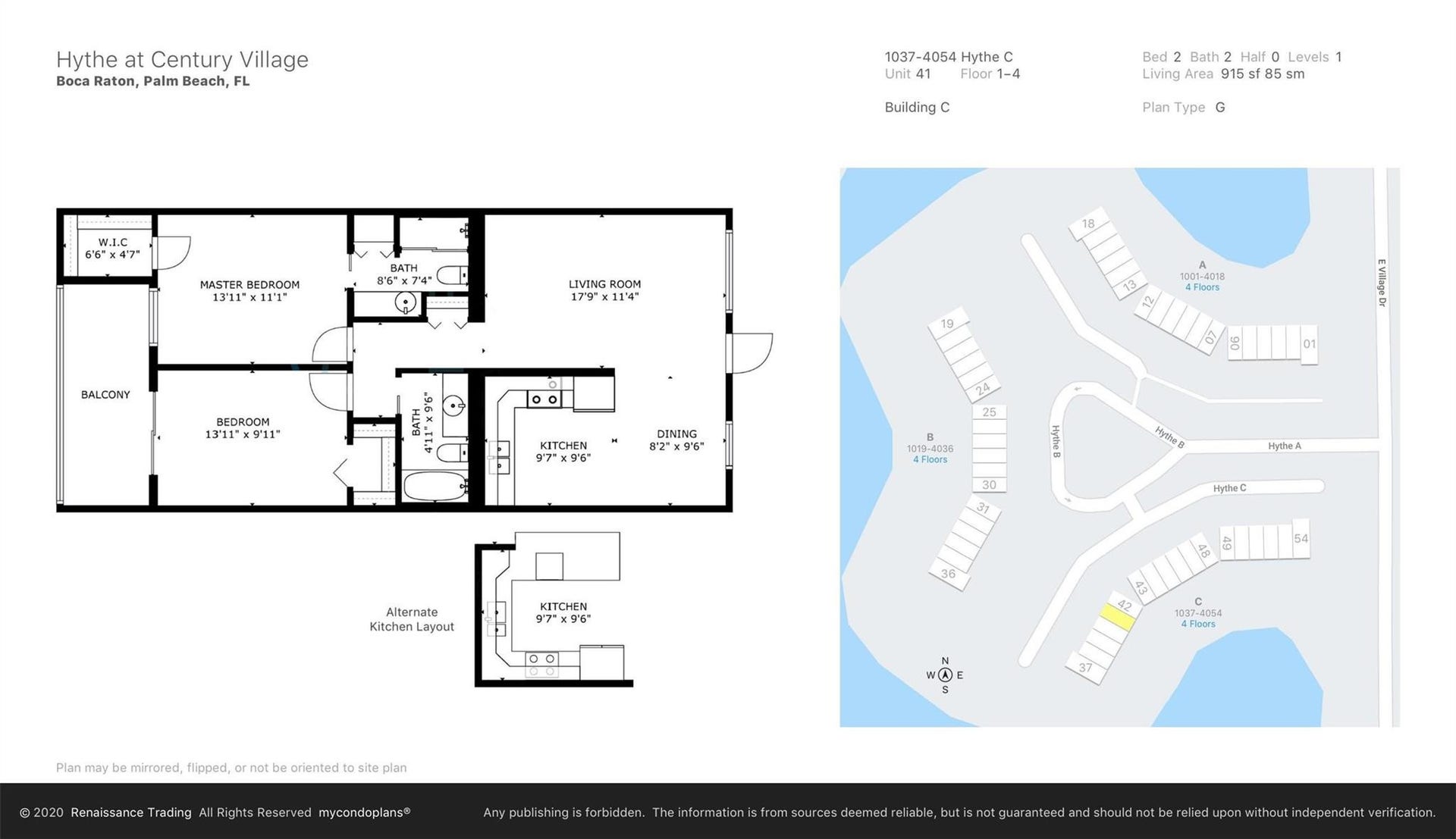 3041 Hythe C, #3041, Boca Raton, FL 33434 Floorplan