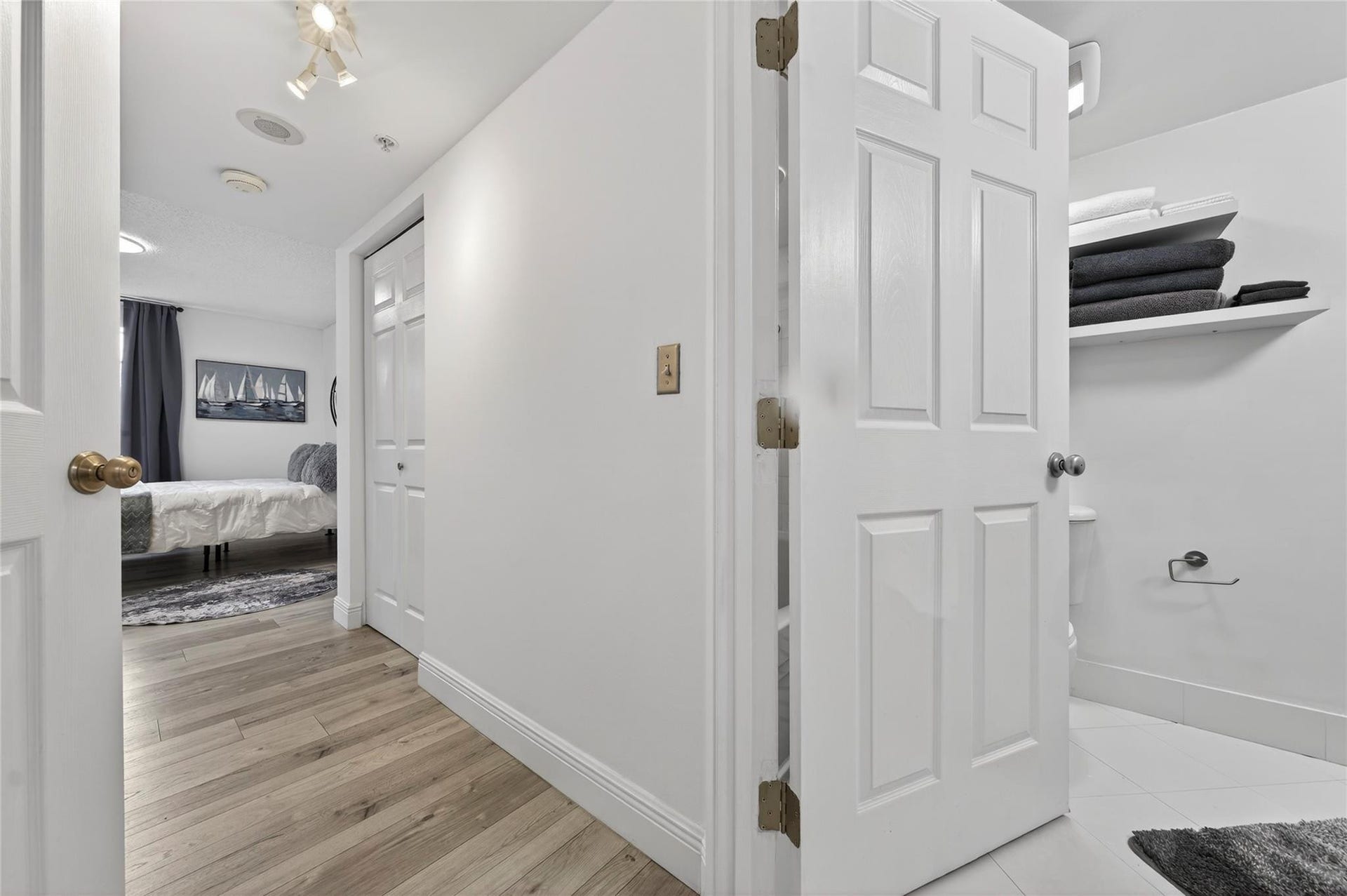 520 SE 5th Avenue, #2404, Fort Lauderdale, FL 33301 Split-bedroom layout features private hallways to each suite, creating enhanced separation and privacy from the main living areas.