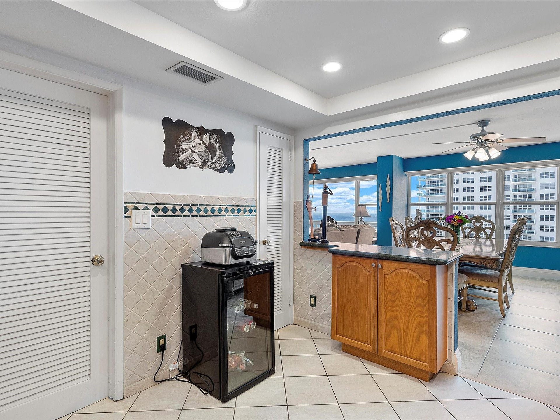 4010 Galt Ocean Drive, #1707-08, Fort Lauderdale, FL 33308 Wine Cooler in Kitchen