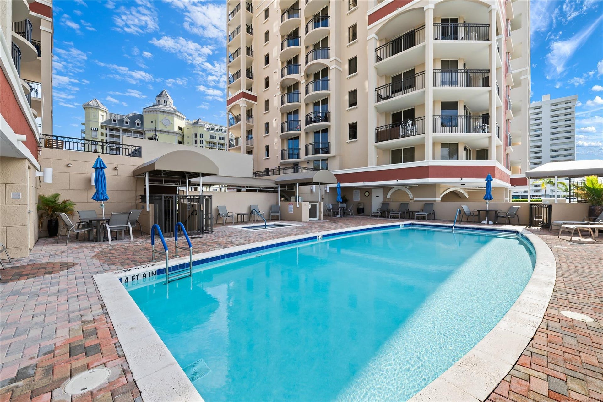 2011 N Ocean Boulevard, #504, Fort Lauderdale, FL 33305 Pool between the buildings