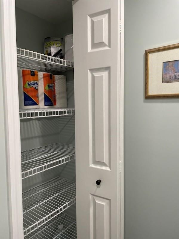 Closet in powder room