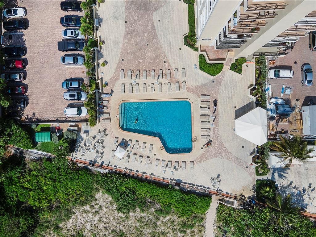 1900 S Ocean Boulevard, #14l, Lauderdale By The Sea, FL 33062 Aerial view of pool