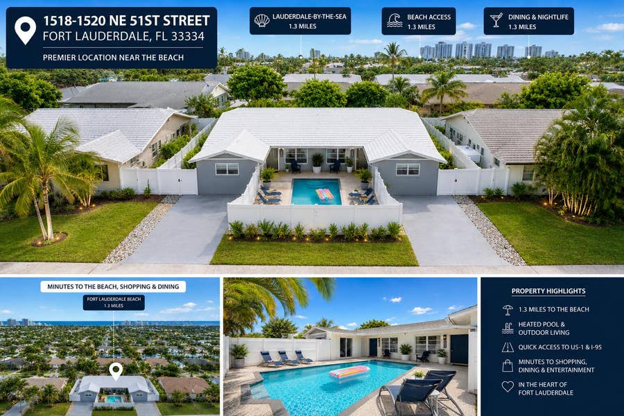 Property photo for 1518-1520 NE 51st Street, Fort Lauderdale, FL