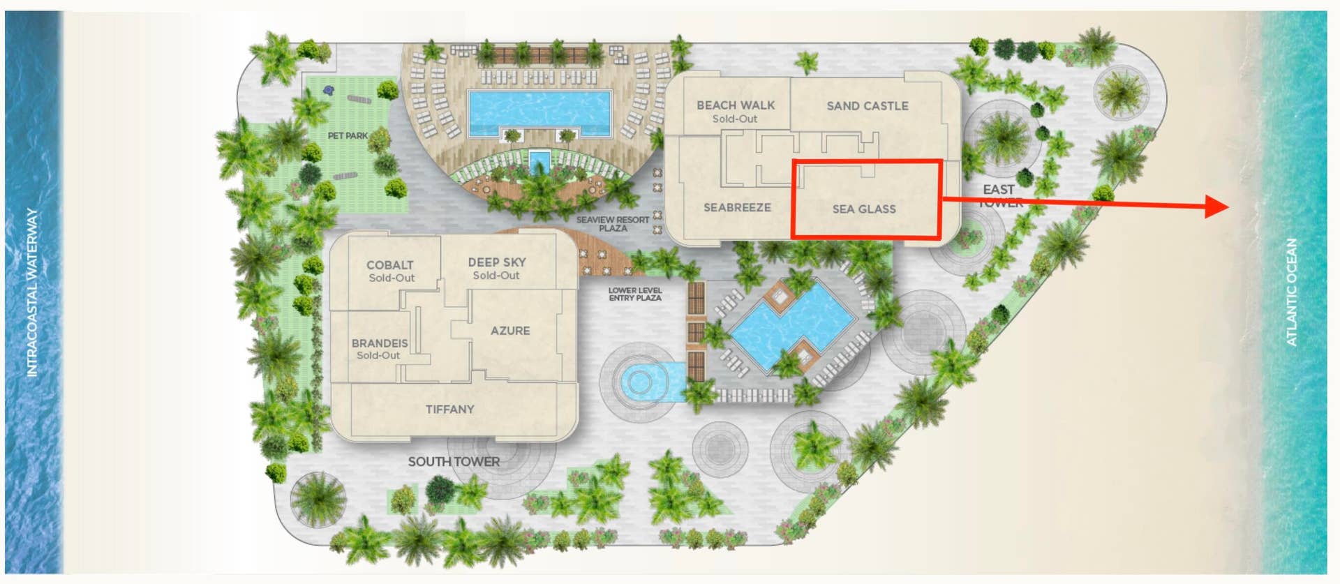 151 N Seabreeze Blv, #E-701, Fort Lauderdale, FL 33304 Seaglass Location