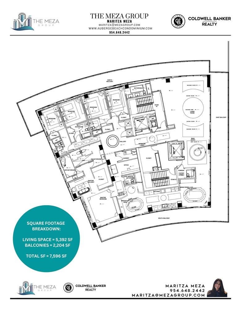 2200 N Ocean Boulevard, #N1701/N1801, Fort Lauderdale, FL 33305 MAIN LEVEL PENTHOUSE FLOOR PLAN