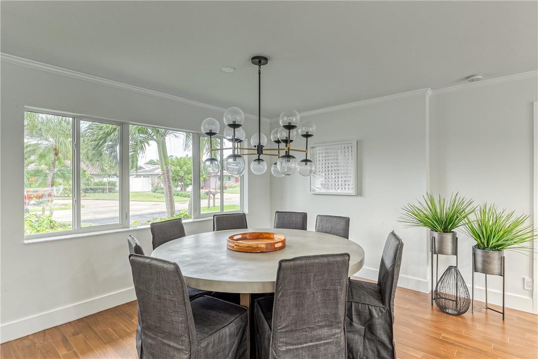 Open Layout Dining Room that seats 8