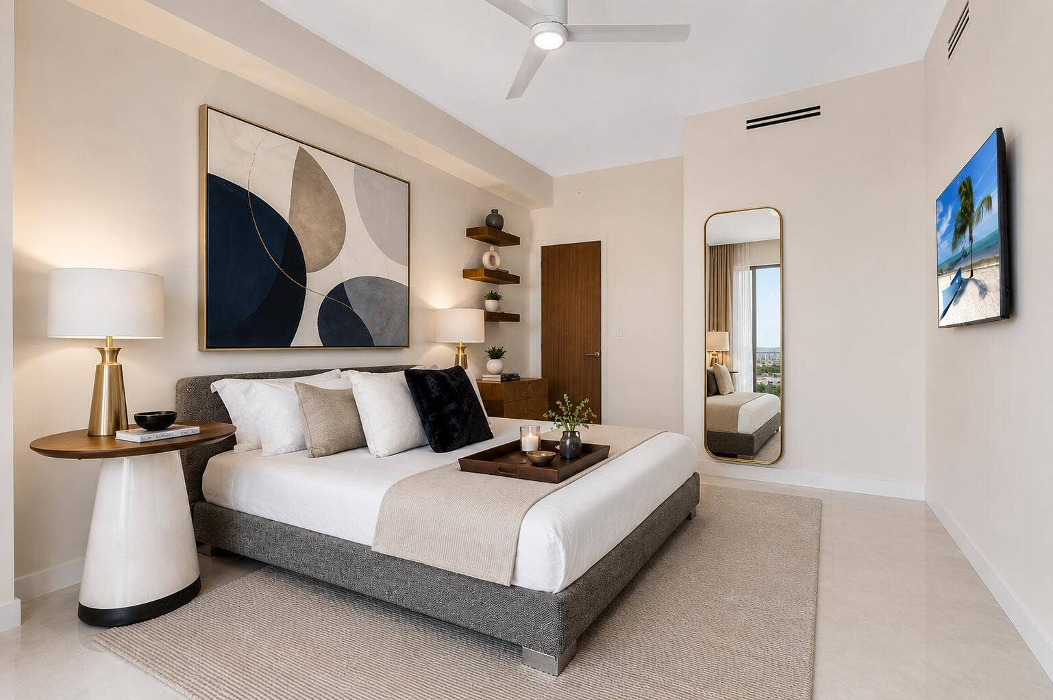 1180 N Federal Highway, #Ph-1606, Fort Lauderdale, FL 33304 Virtually Enhanced, Guest bedroom with City Views