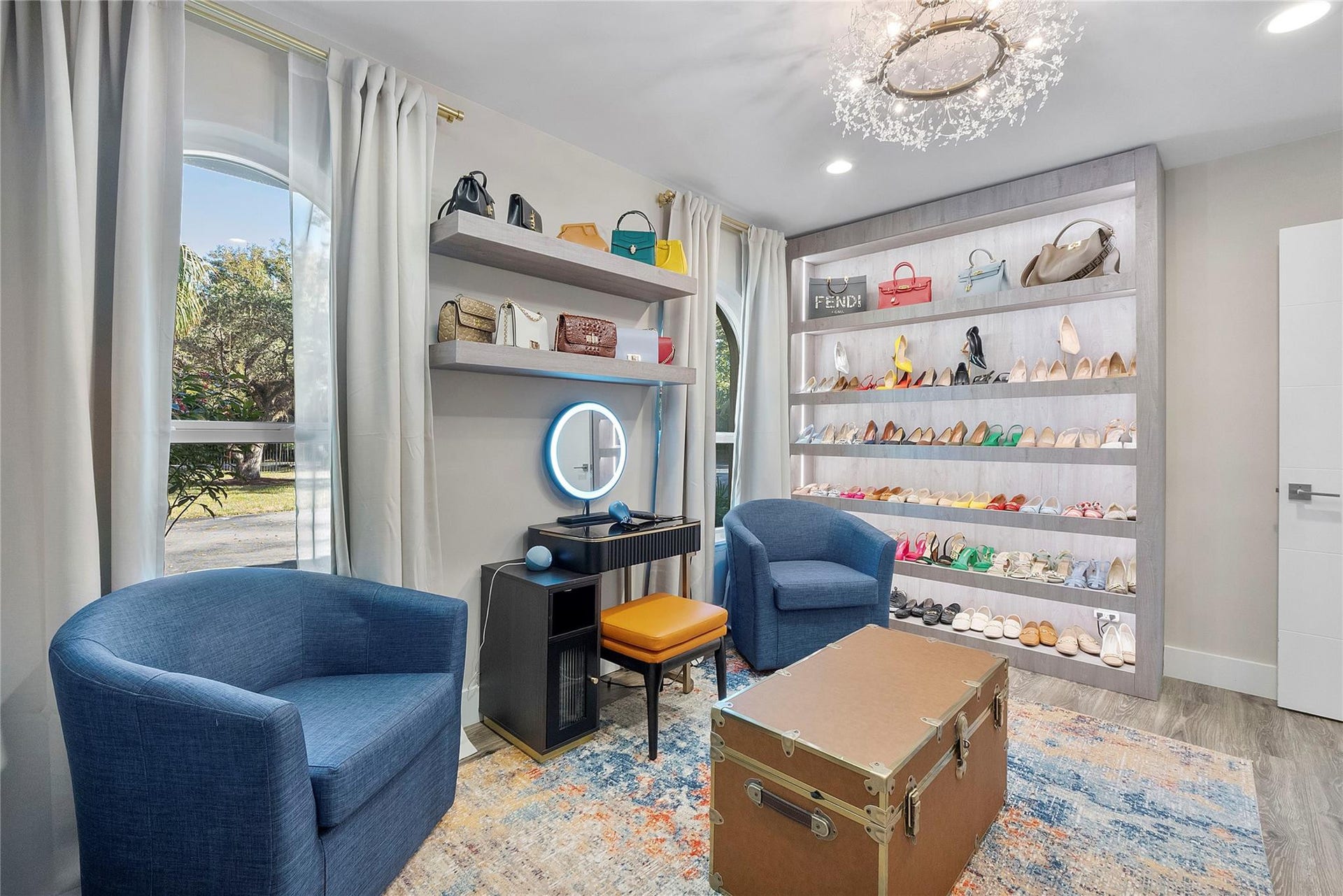 5351 Godfrey Road, Parkland, FL 33067 This bedroom has it all, 2 sunny windows & designer closets, shelves & lighting, A King or Queen bed can easily be placed here,