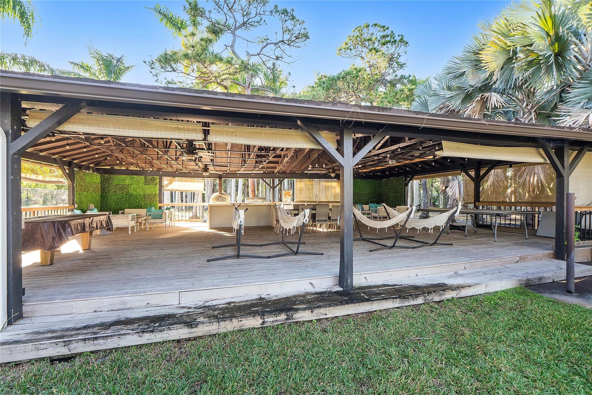 5351 Godfrey Road, Parkland, FL 33067 This huge gazebo was originally built as a barn, 1200 square feet of entertaining fun for parties, BBQ's concerts, singalongs or jusr relaxing in the peace & quiet of the countryside,A real Stonefire hand built & installed Pizza Oven included,