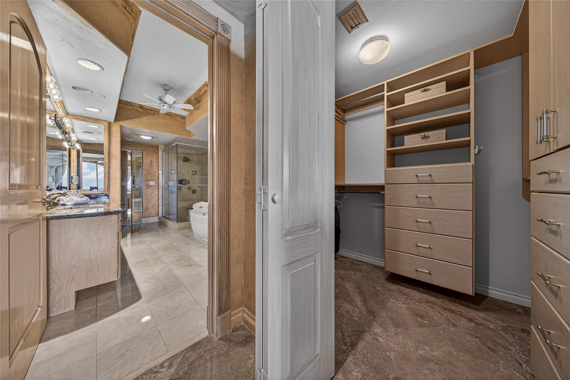 One of the Two Closets in Primary Bedroom