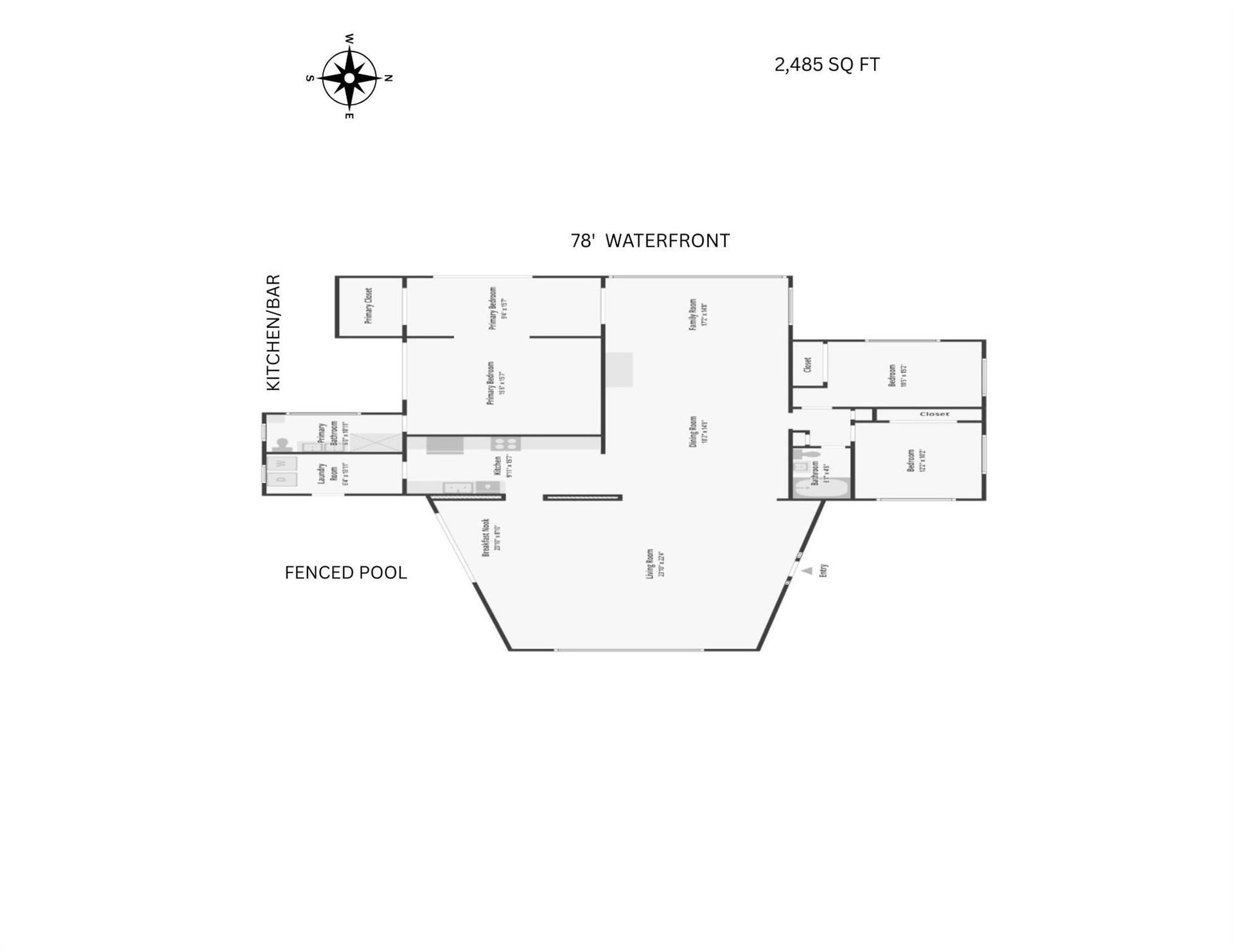 3044 NE 15th Terrace, Oakland Park, FL 33334 Home Layout