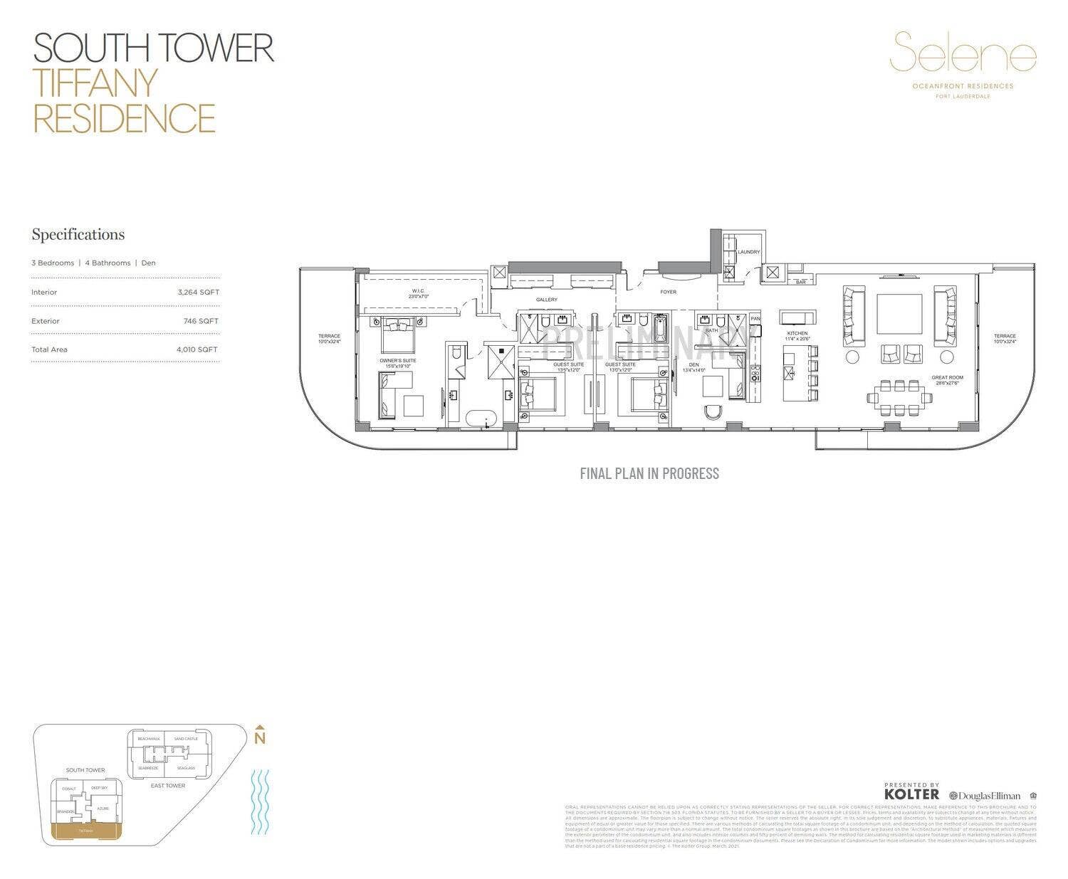 153 N Seabreeze Boulevard, #S-502, Fort Lauderdale, FL 33304 Selene-South-Tiffany
