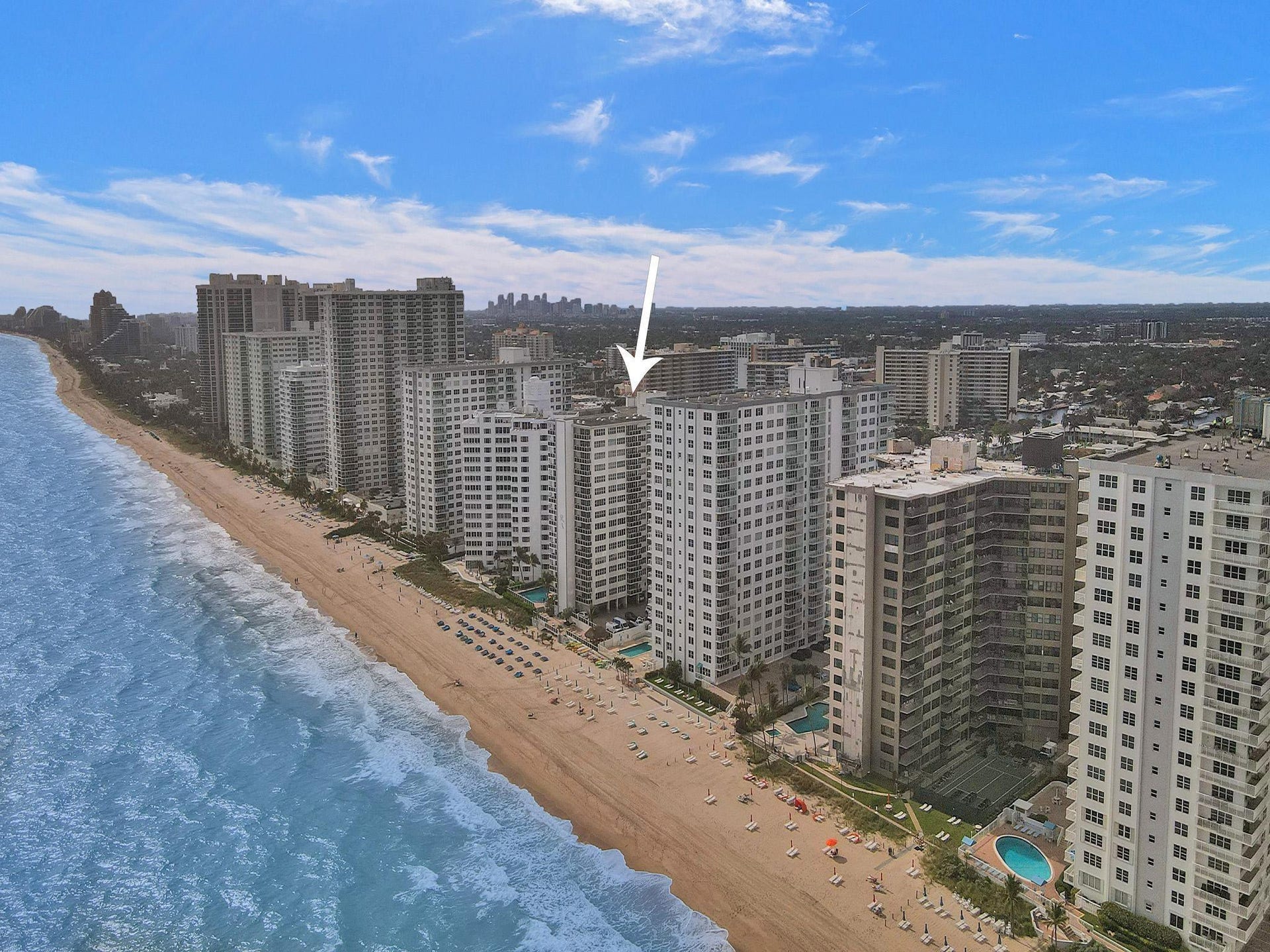 3700 Galt Ocean Drive, #1215, Fort Lauderdale, FL 33308 City of FT Lauderdale in the backround