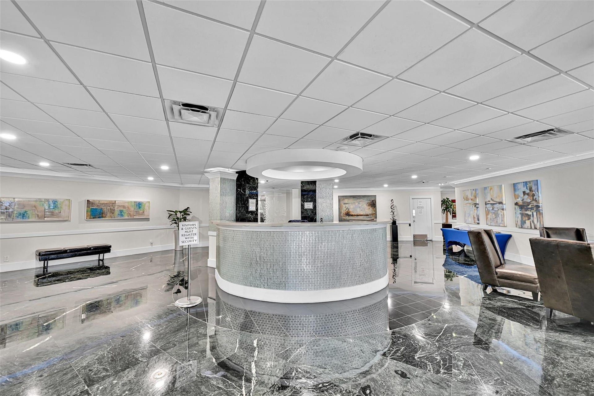 3700 Galt Ocean Drive, #1215, Fort Lauderdale, FL 33308 Gorgeous Lobby