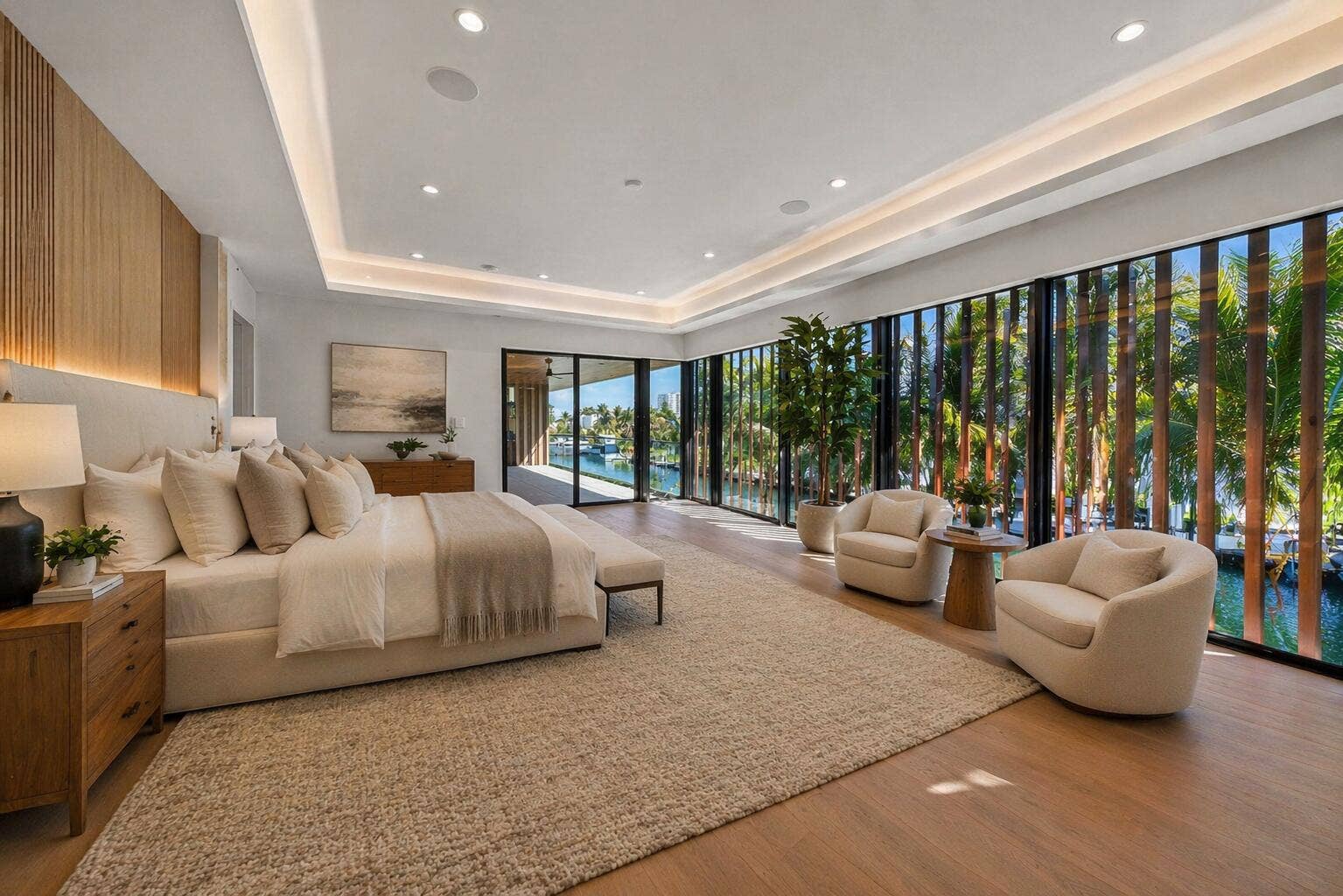 Coastal modern master bedroom retreat