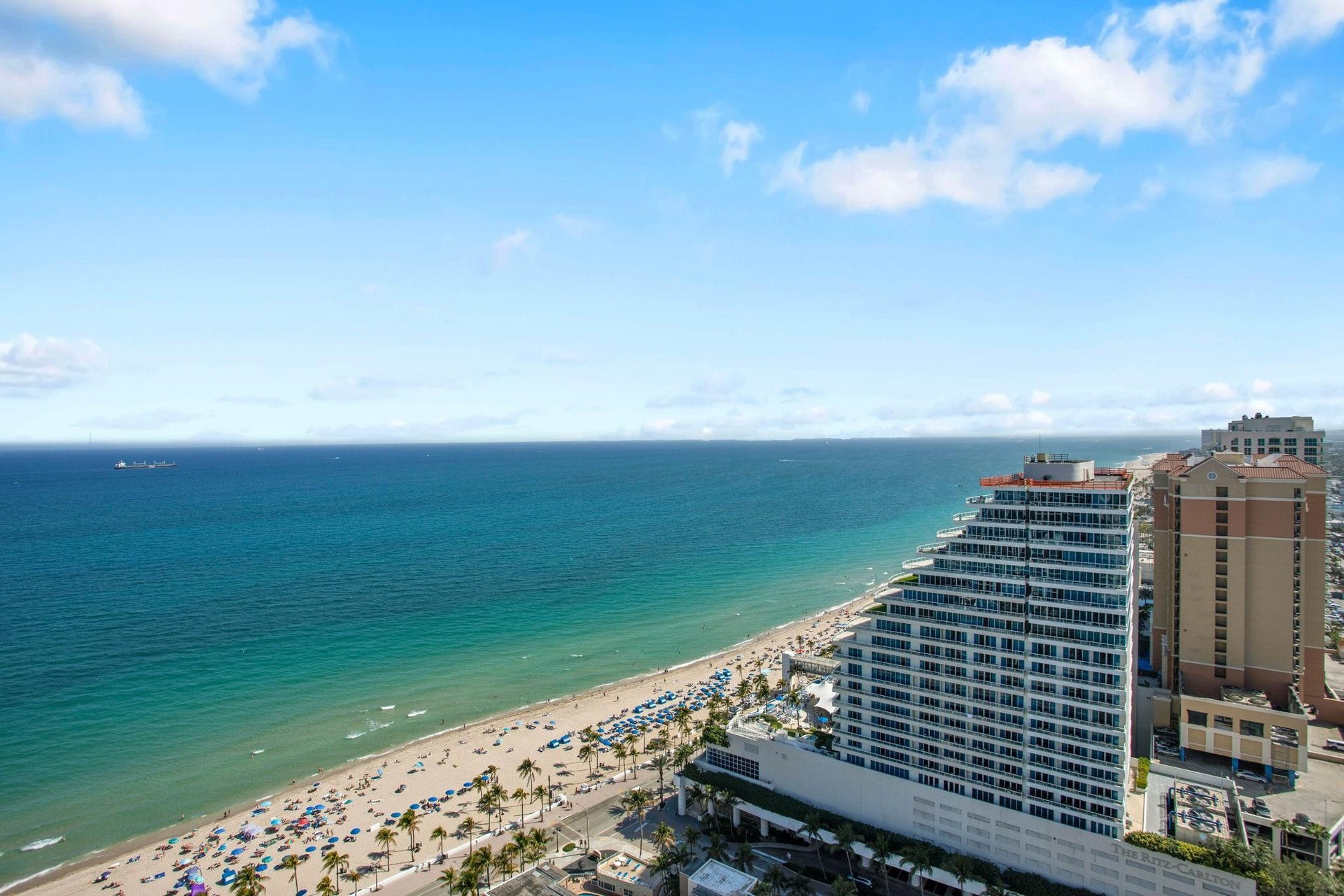 153 N Seabreeze Boulevard, #Ph 2601-s, Fort Lauderdale, FL 33304 Ocean View from Balcony Living Area