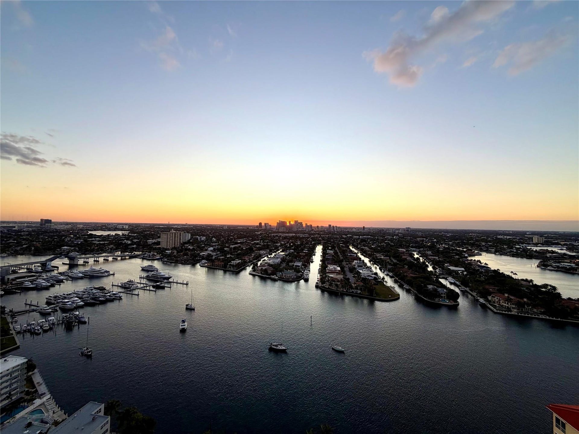 153 N Seabreeze Boulevard, #Ph 2601-s, Fort Lauderdale, FL 33304 Sunset view from terrace