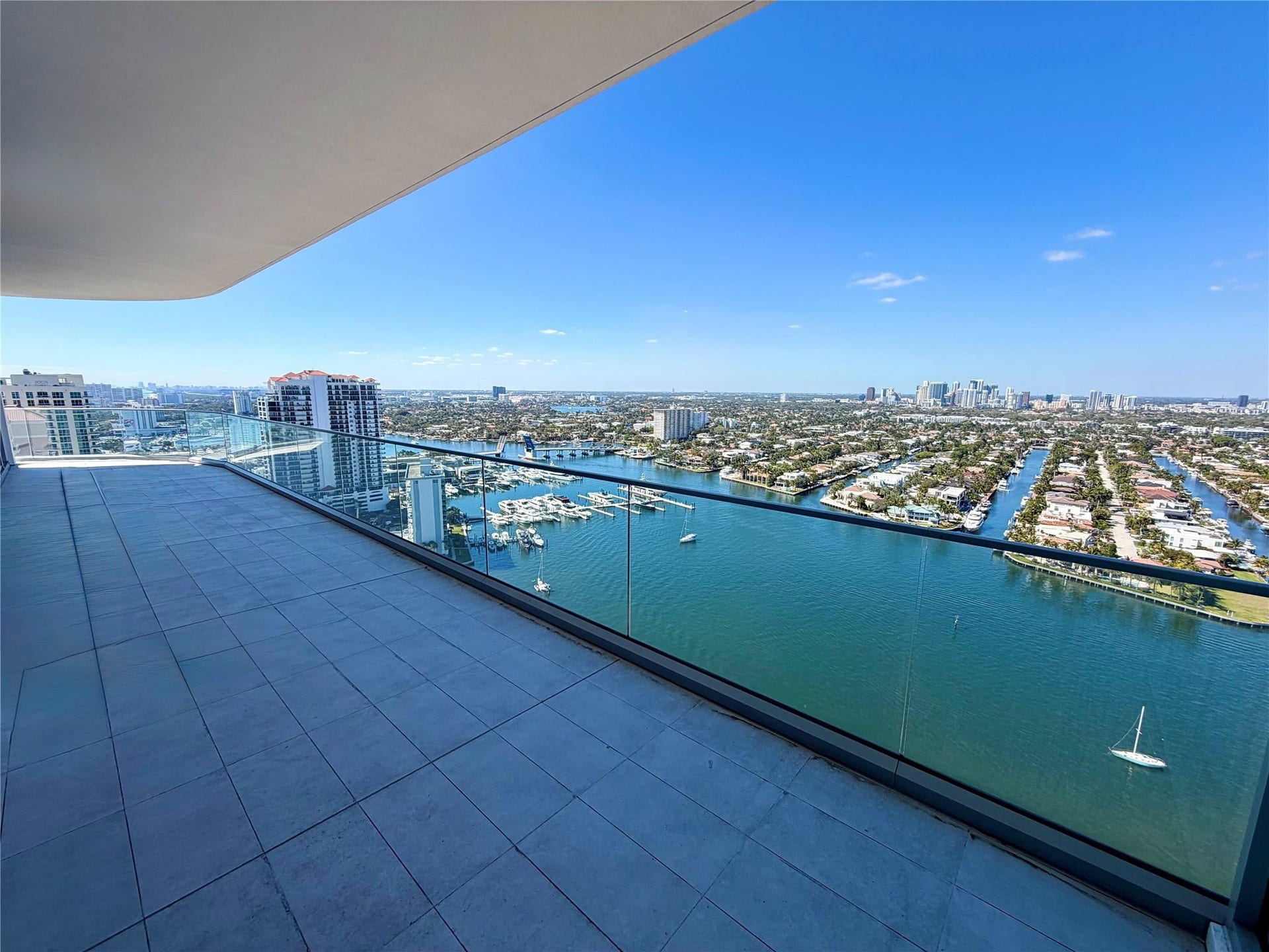 153 N Seabreeze Boulevard, #Ph 2601-s, Fort Lauderdale, FL 33304 Balcony and View from Family Room and Guest Suite