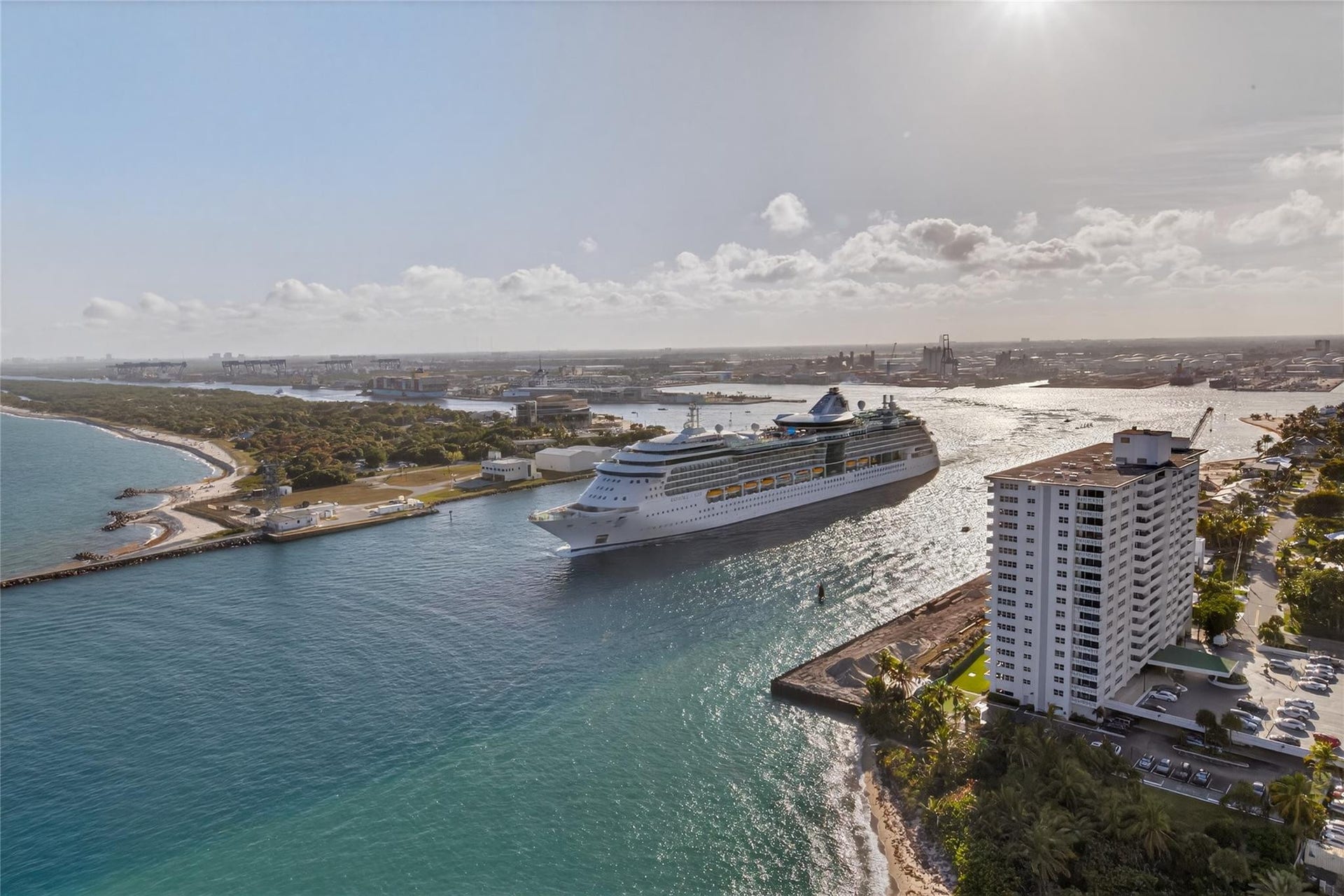 Southwest View from Unit looking towards Port Everglades
