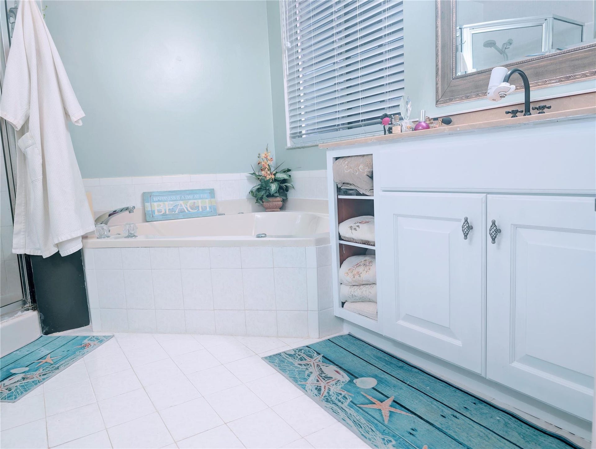 11240 Reveille Road, Cooper City, FL 33026 Real wood cabinets and her side has pull out drawer.