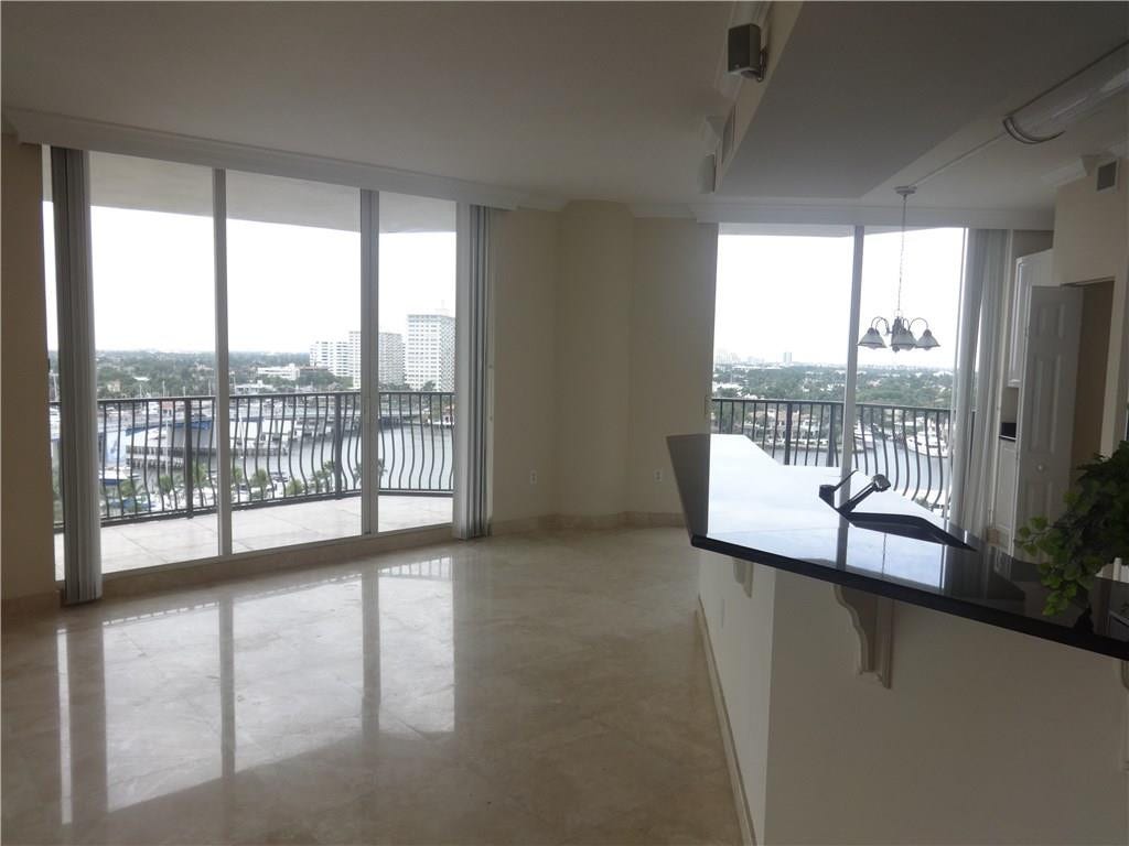 100 S Birch Road, #1106-b, Fort Lauderdale, Fort Lauderdale, FL 33316 Living room, kitchen with the Intracoastal and city views
