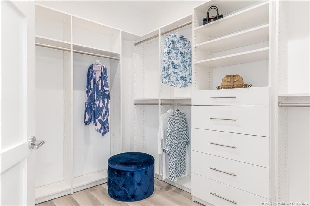 One of 2 main bedroom closets
