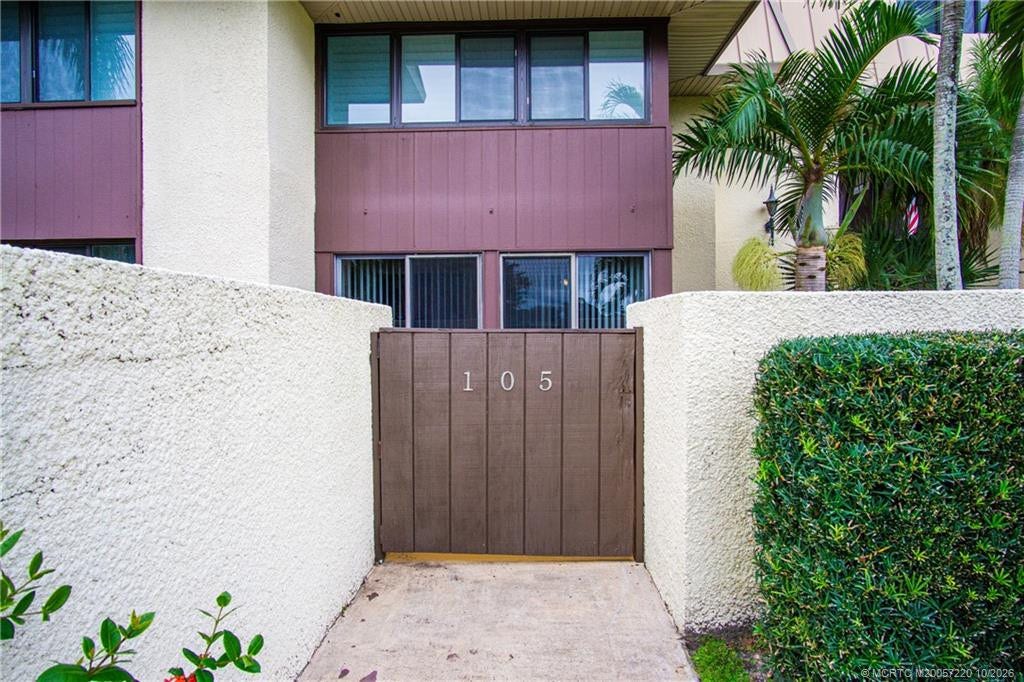 1800 SE Saint Lucie Boulevard, #9-105, Stuart, FL 34996 Oustside entance gate to unit allowing easy access