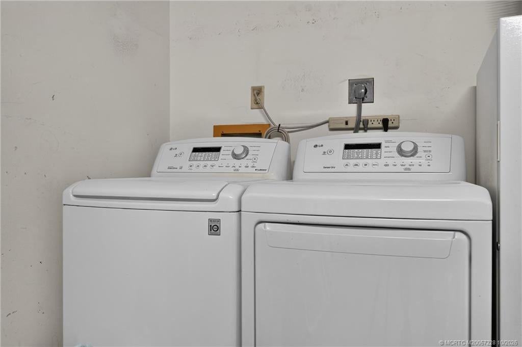 Washer and dryer in garage