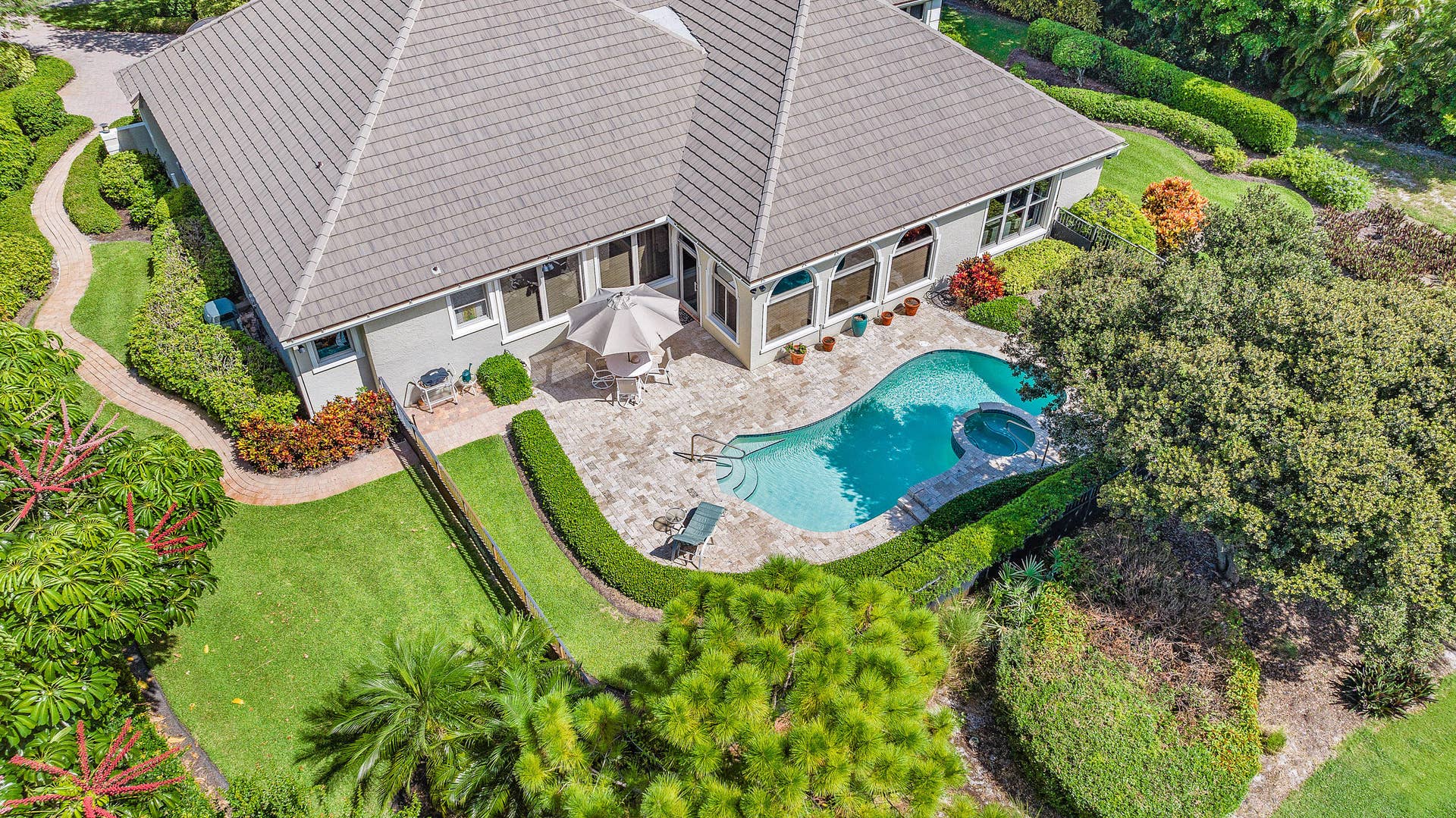 18065 SE Village Circle, Tequesta, FL 33469 Aerial Rear View