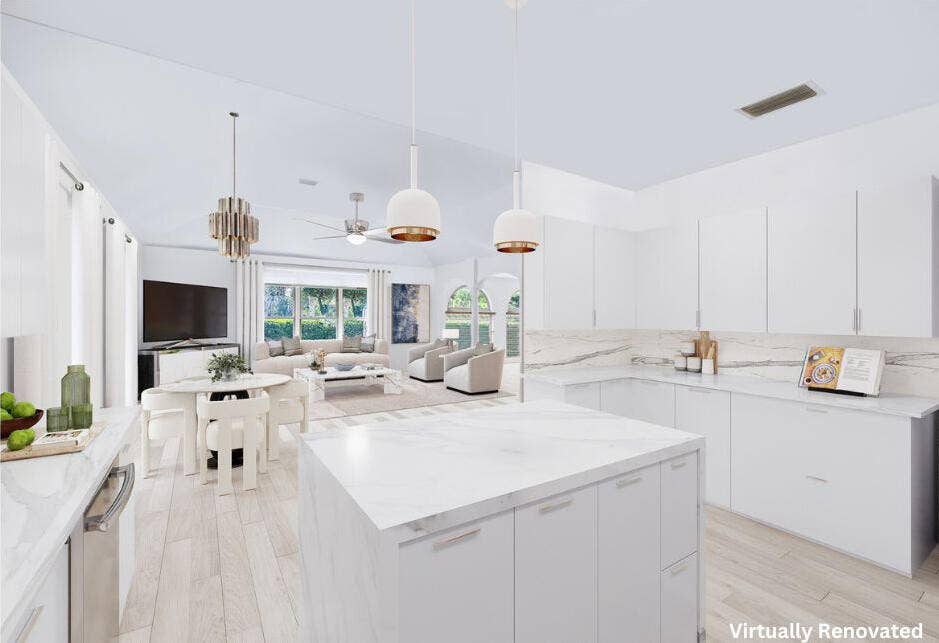 18065 SE Village Circle, Tequesta, FL 33469 Kitchen-Fam Rm-Virtually Renovated