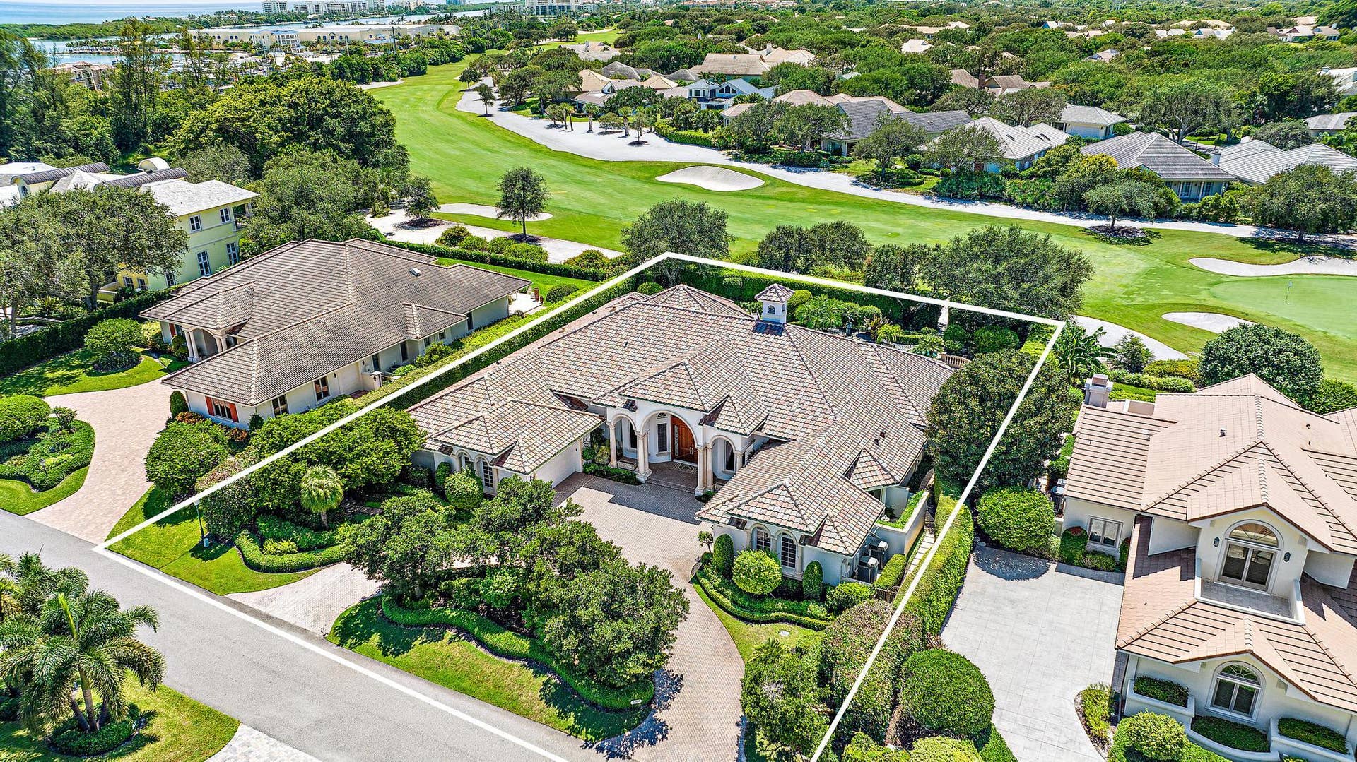 12008 SE Intracoastal Terrace, Jupiter, FL 33469 Aerial Front