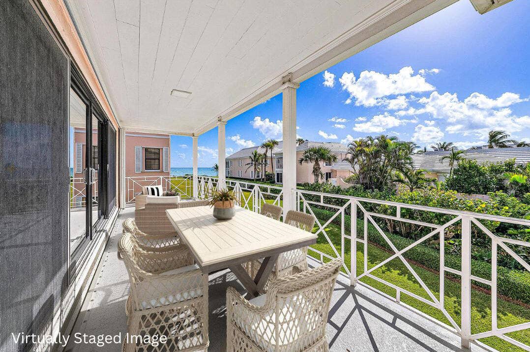 11160 Turtle Beach Road, #210-E, North Palm Beach, FL 33408 Balcony-Virtually Staged