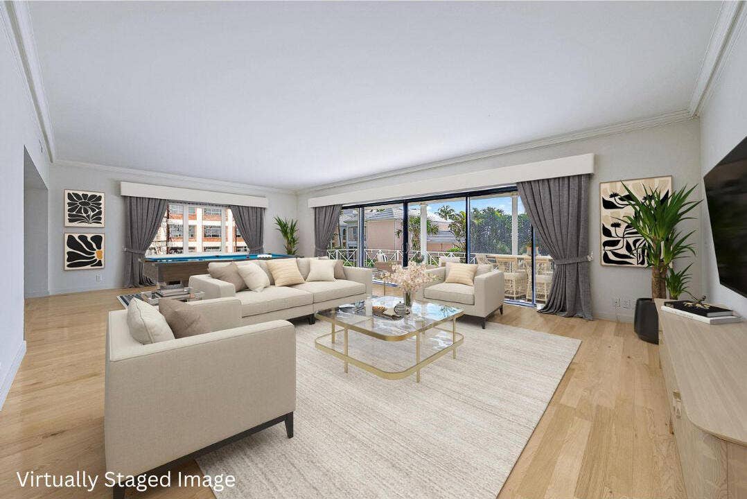 11160 Turtle Beach Road, #210-E, North Palm Beach, FL 33408 Living Room-Virtually Staged