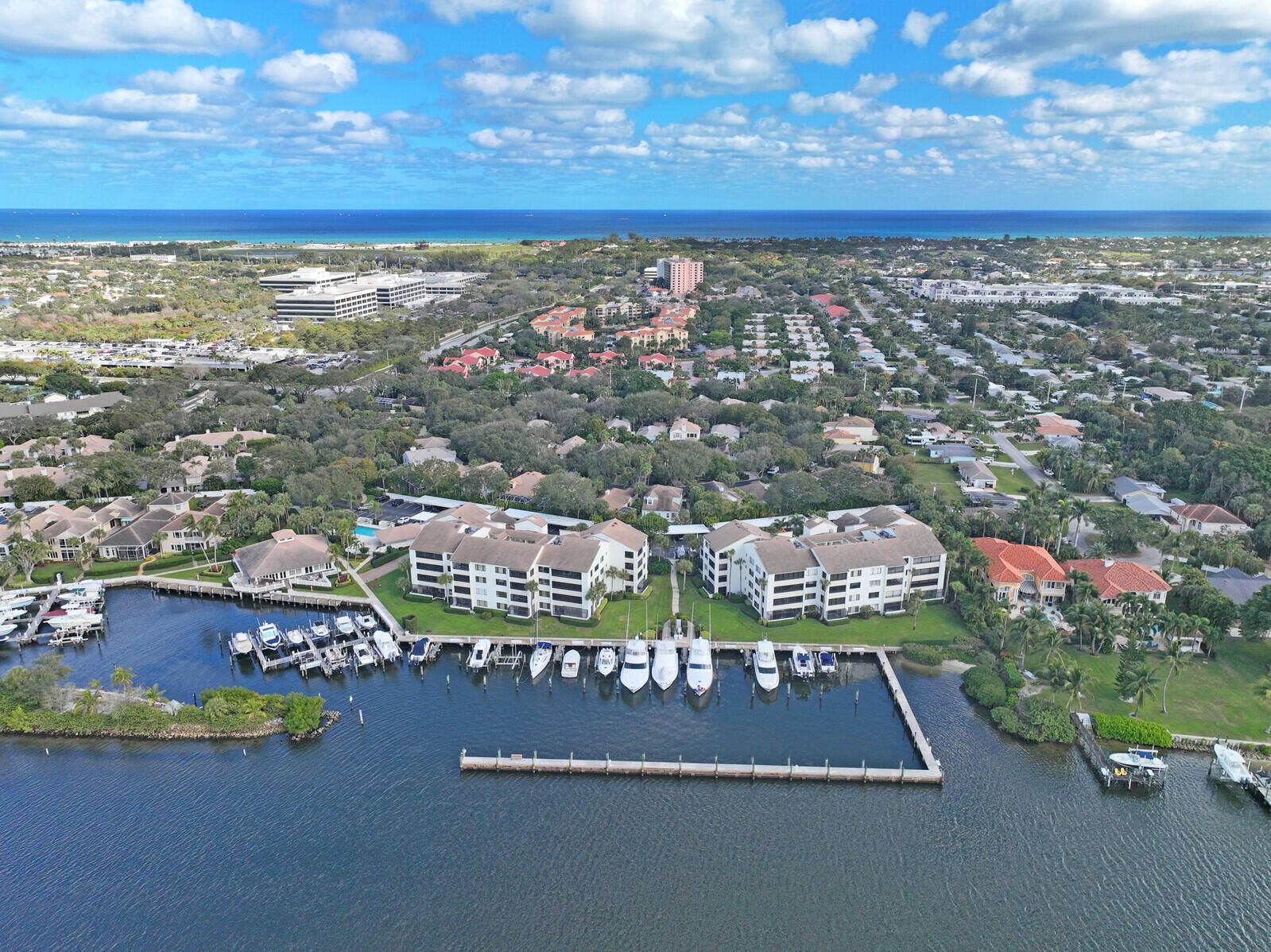 454 Coral Cove Drive, Juno Beach, FL 33408 Aerial of Marina, Intracoastal and Ocean
