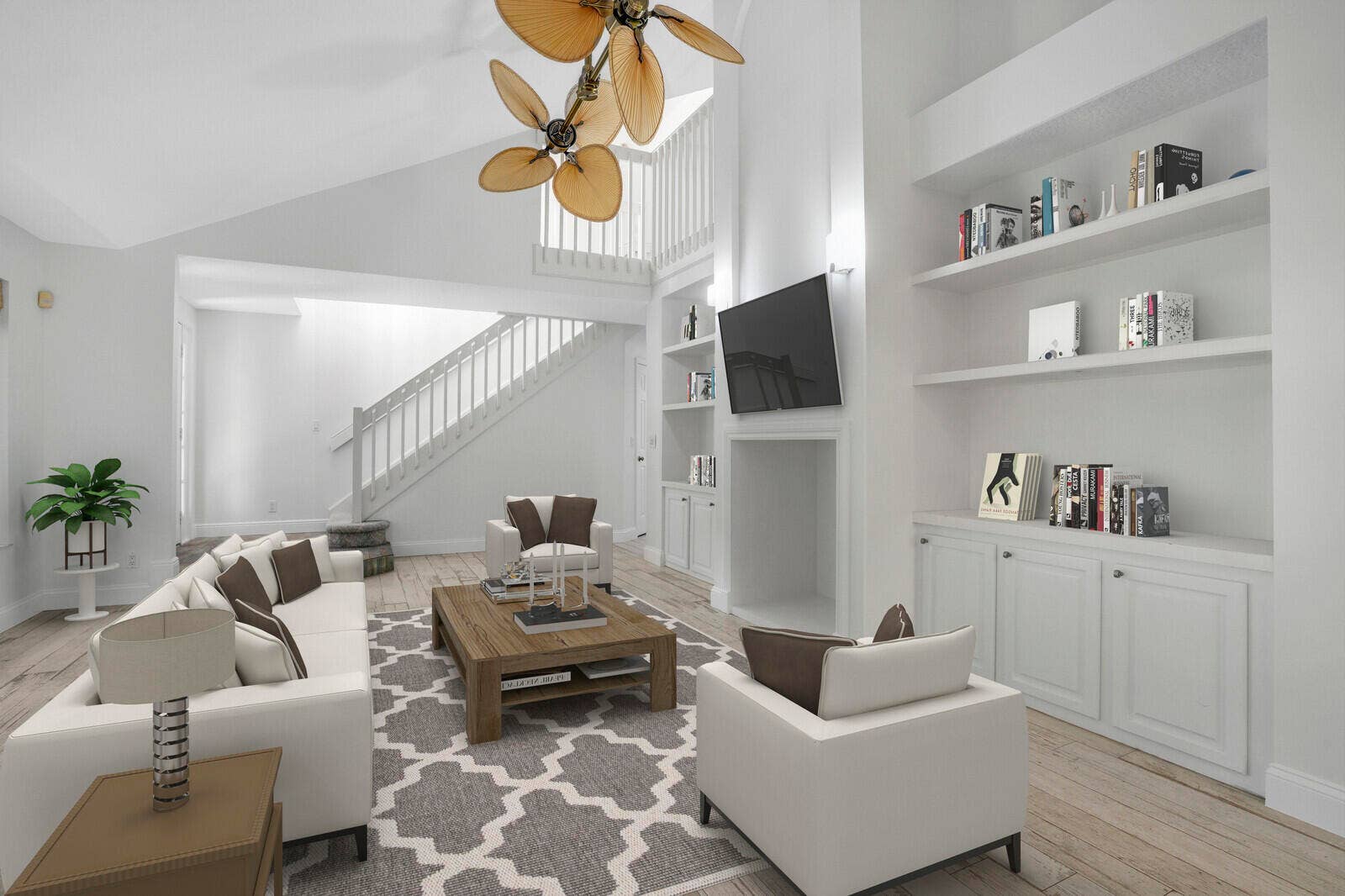 454 Coral Cove Drive, Juno Beach, FL 33408 Living room - virtually staged