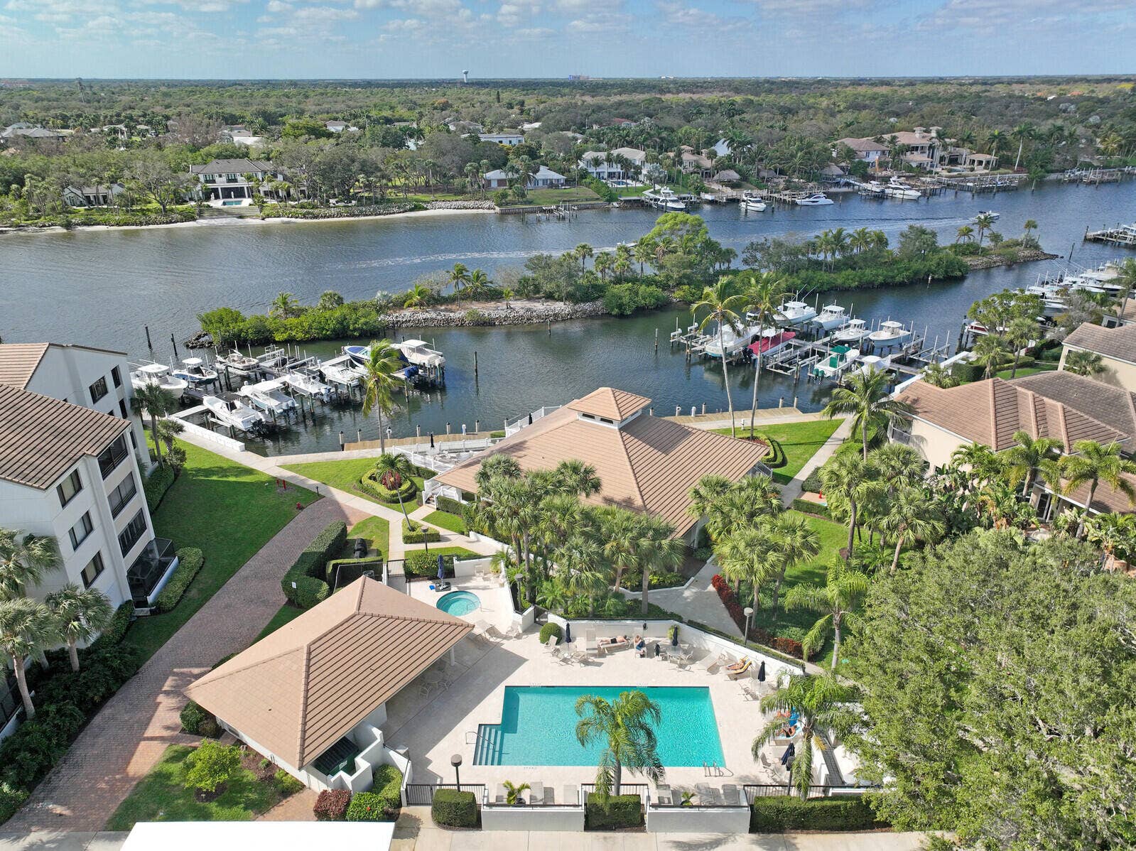 454 Coral Cove Drive, Juno Beach, FL 33408 Aerial of Pool and Clubhouse