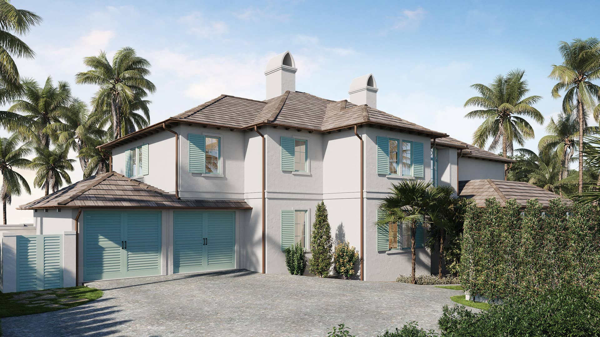 1285 N Ocean Boulevard, Palm Beach, FL 33480 Oversized two car garage