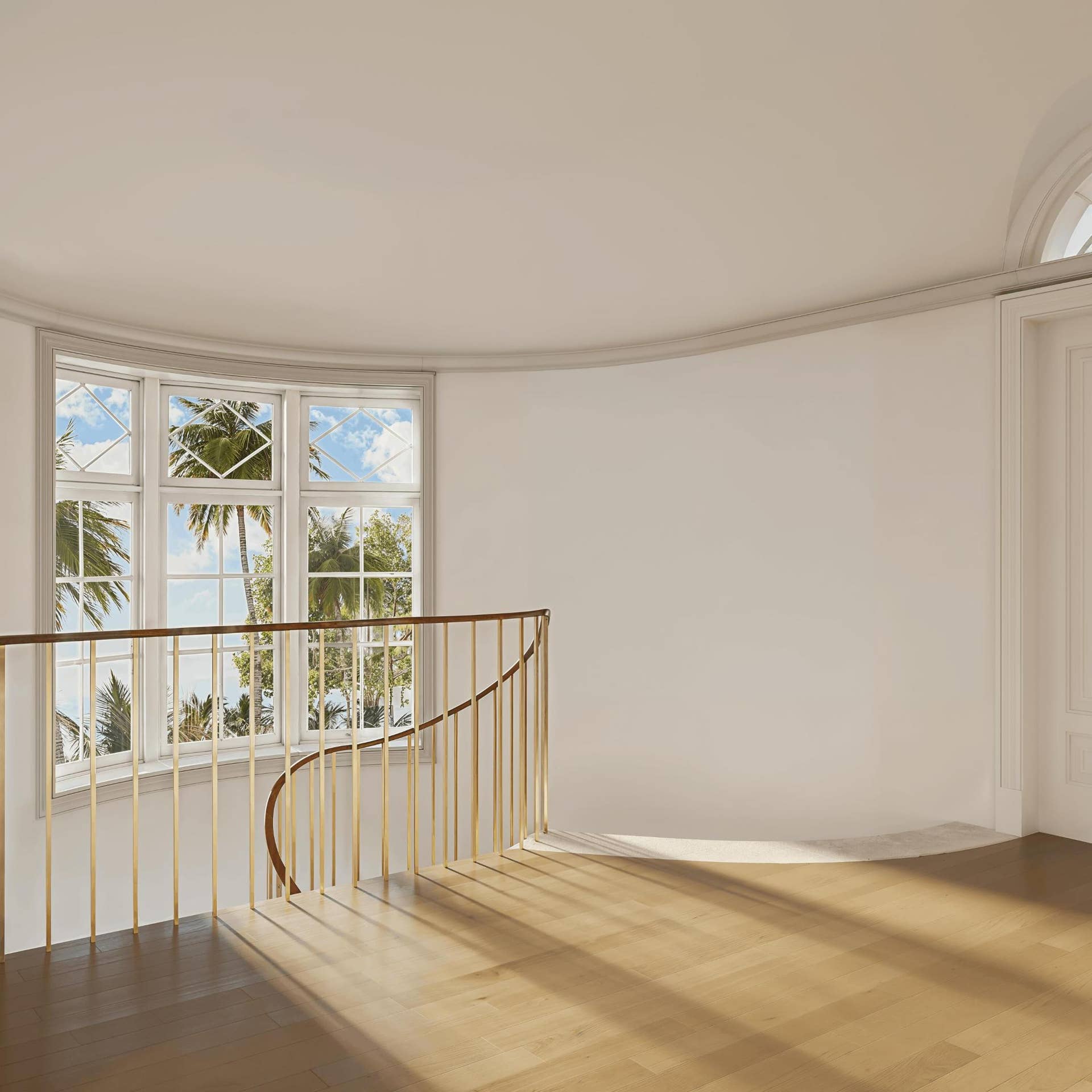 1285 N Ocean Boulevard, Palm Beach, FL 33480 Natural light at the top of the stair.