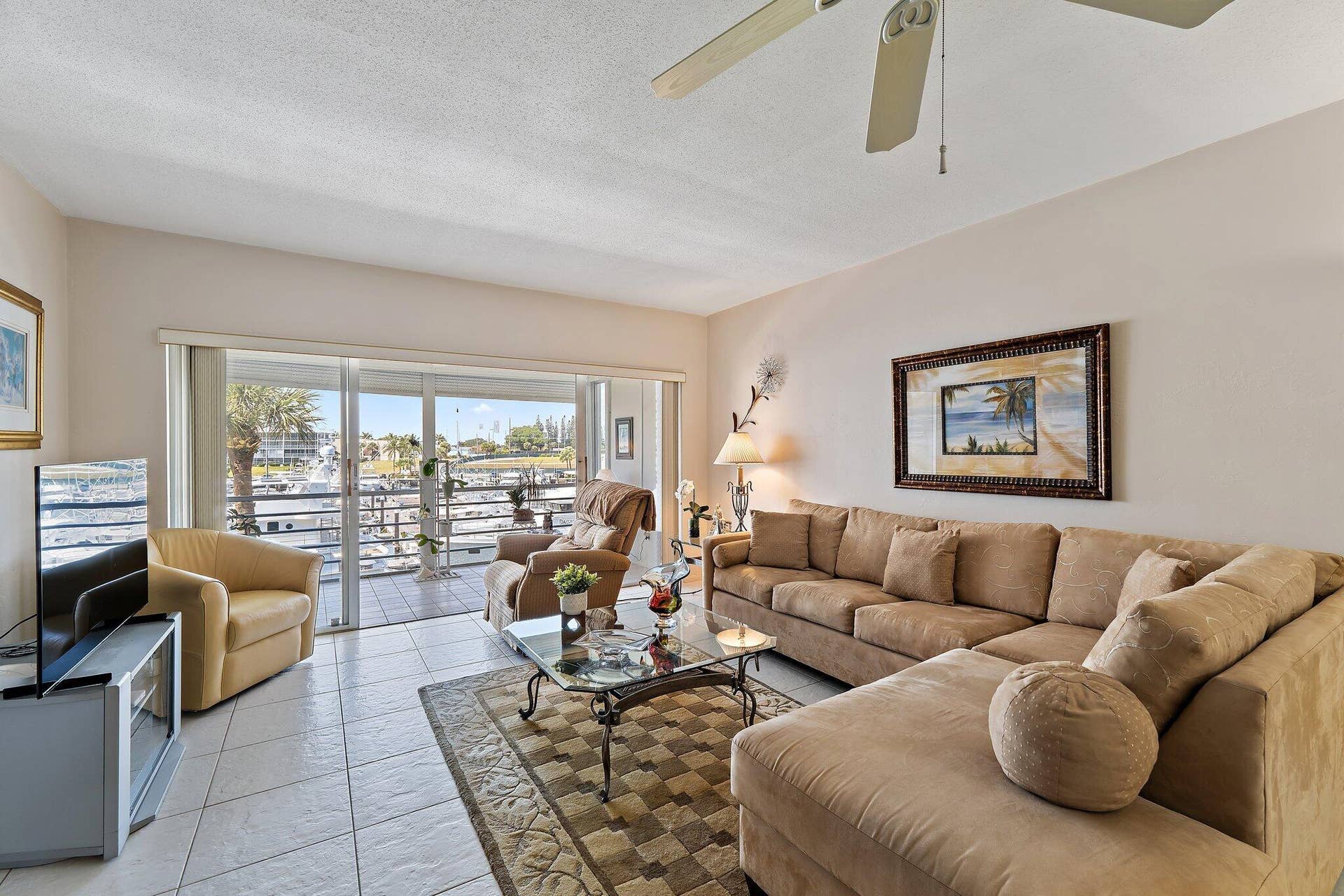 29 Yacht Club Drive, #302-D, North Palm Beach, FL 33408 Living Room - Patio